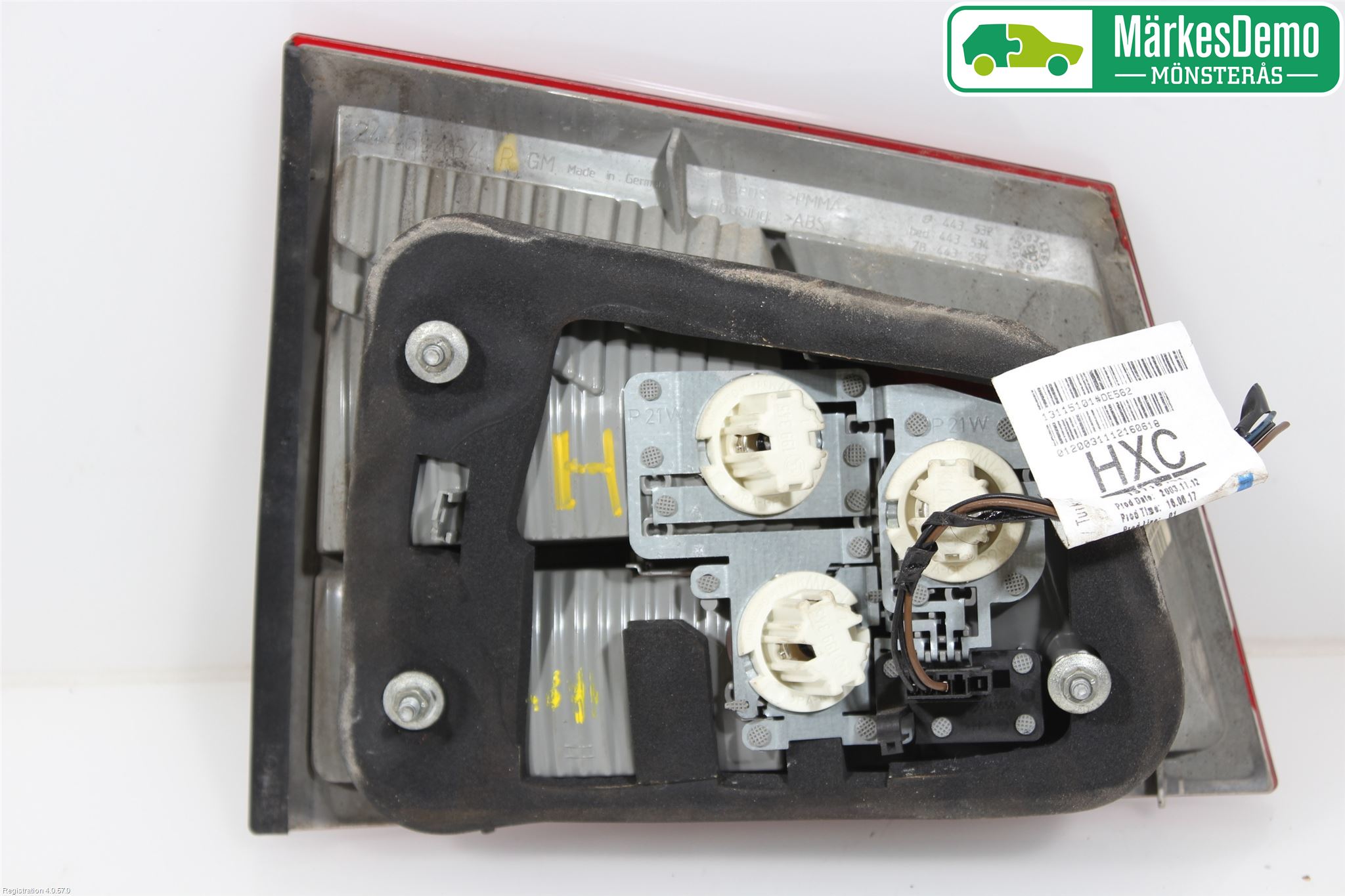Opel VECTRA C 02-05 Baklykt Høyre  På Luke(Indre)