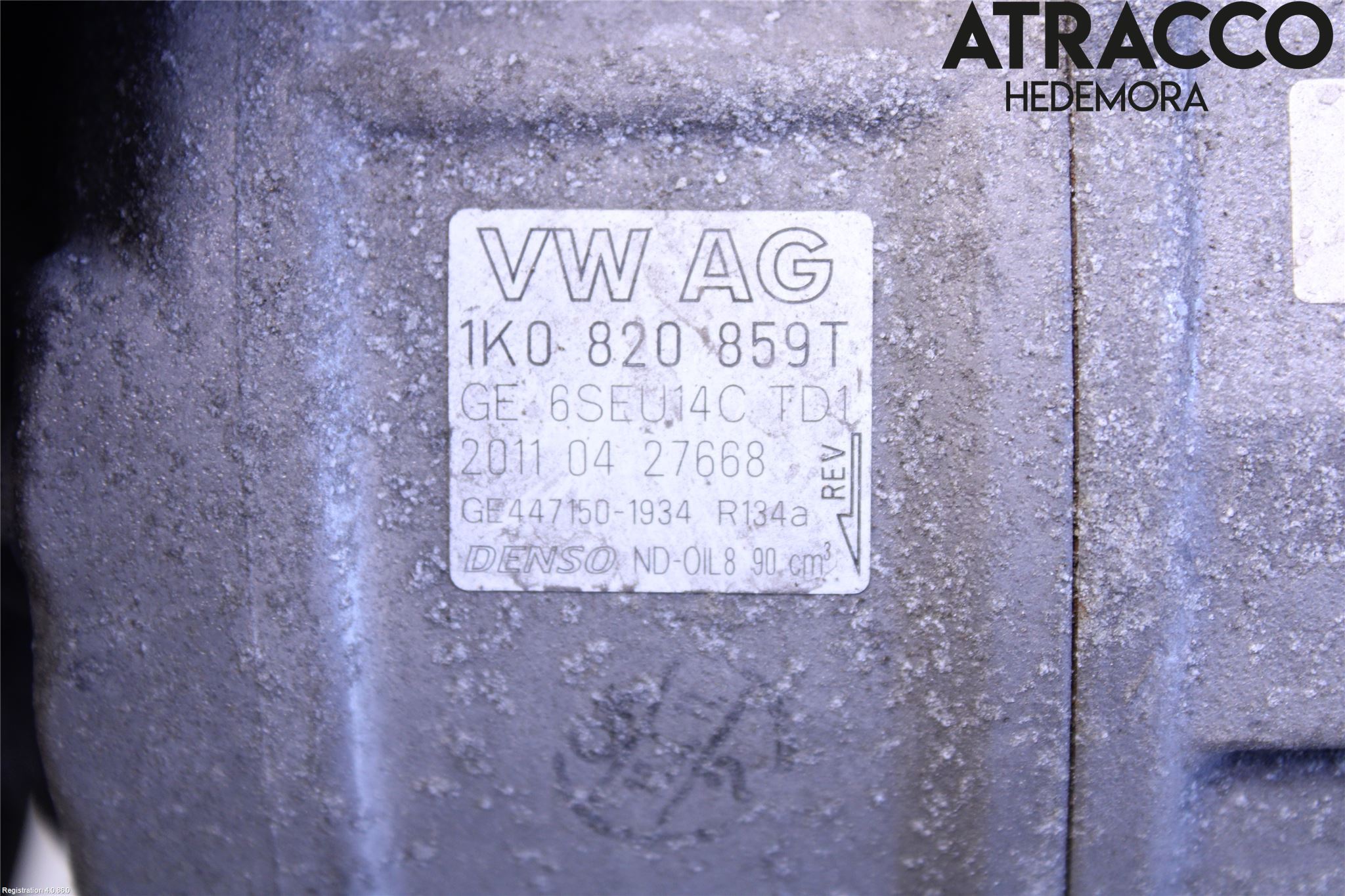 Volkswagen VW GOLF VI 09-13 Varme Ac Kompressor