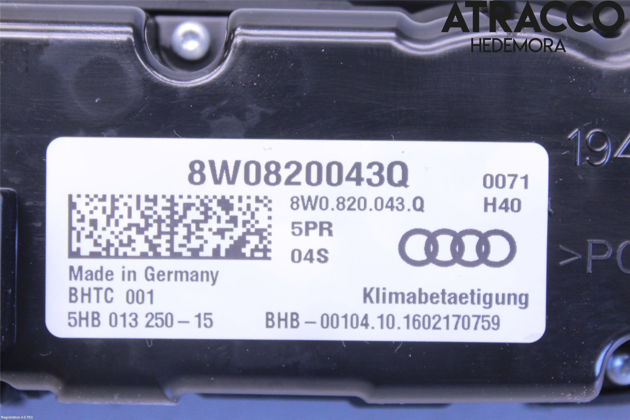 Audi A4/S4 B9 16-19 Varme Ac Betjening-Display
