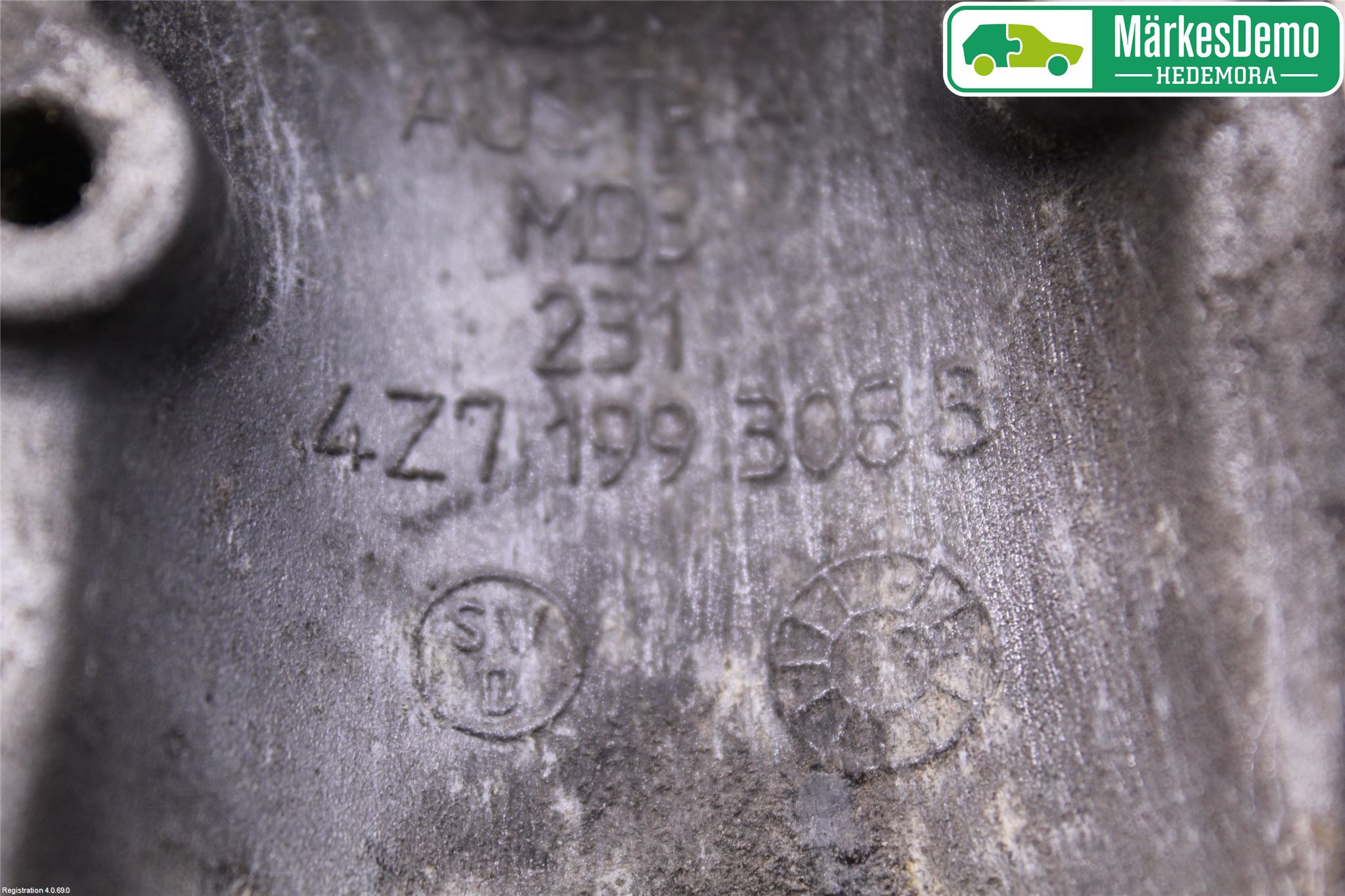 Audi A4/S4 01-05 Motor Feste Stål-Alu
