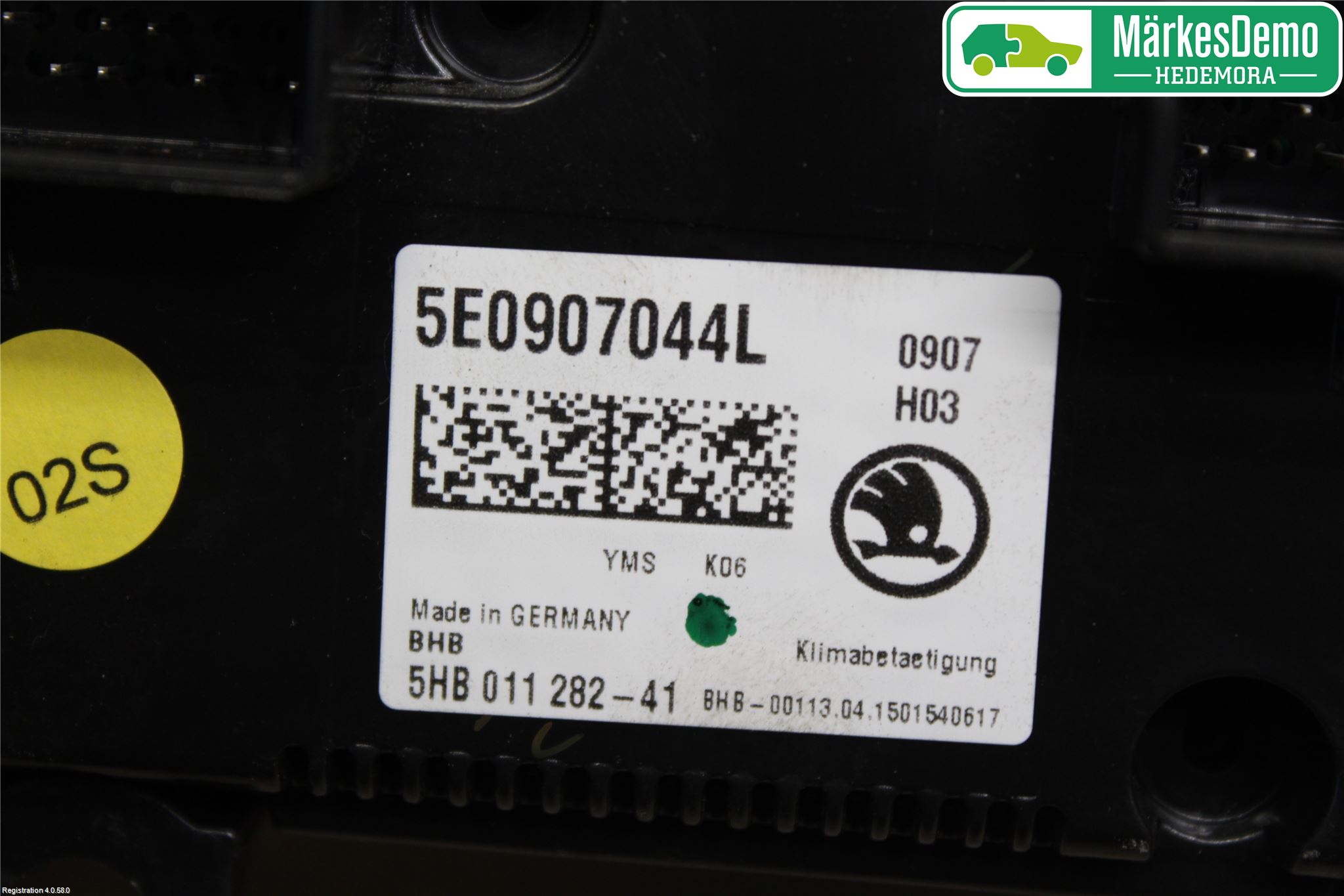 Skoda OCTAVIA (5E) 13-20 Varme Ac Betjening-Display