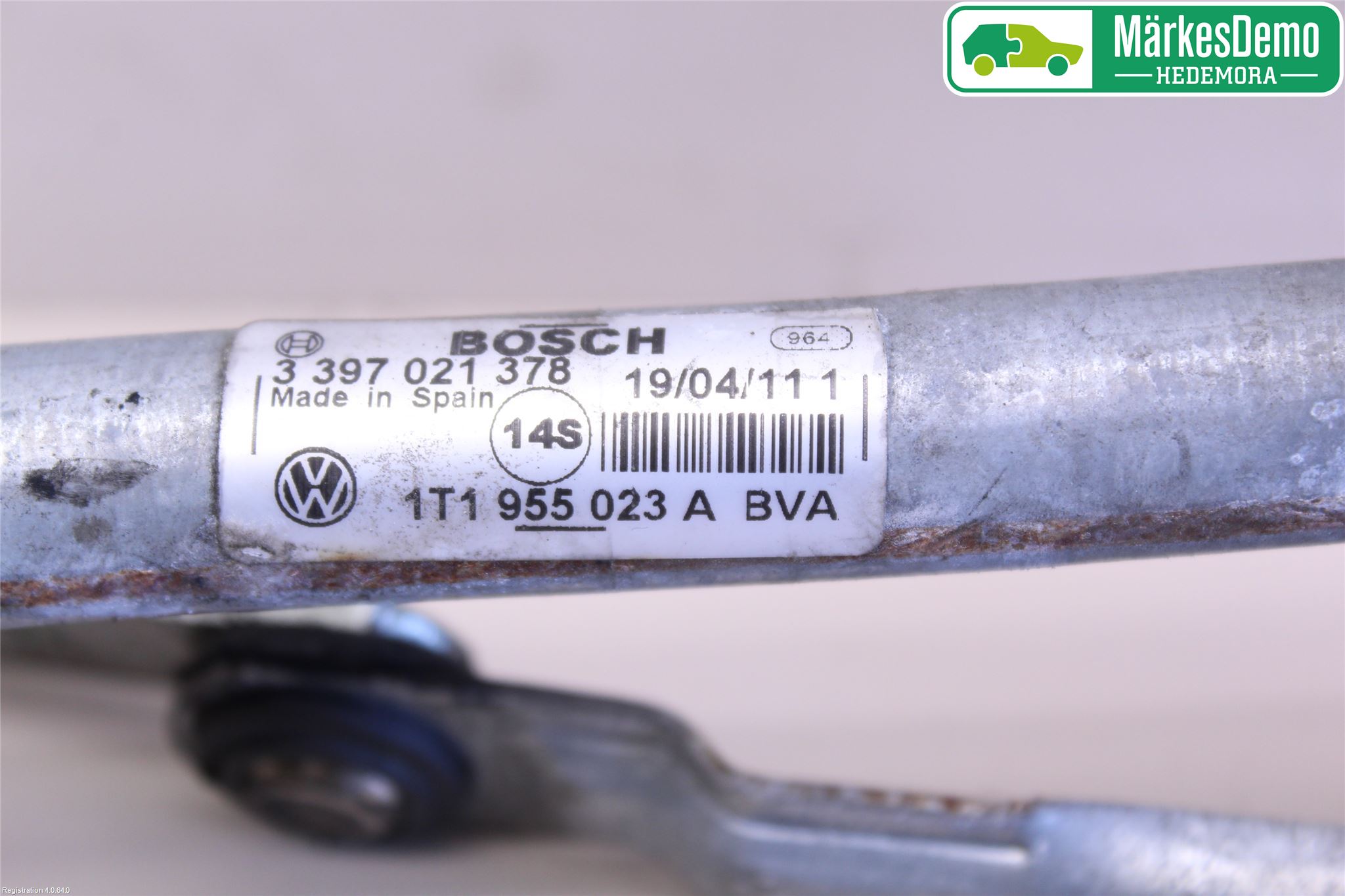 Volkswagen VW TOURAN 10-15 Viskeroverføring Frontrute