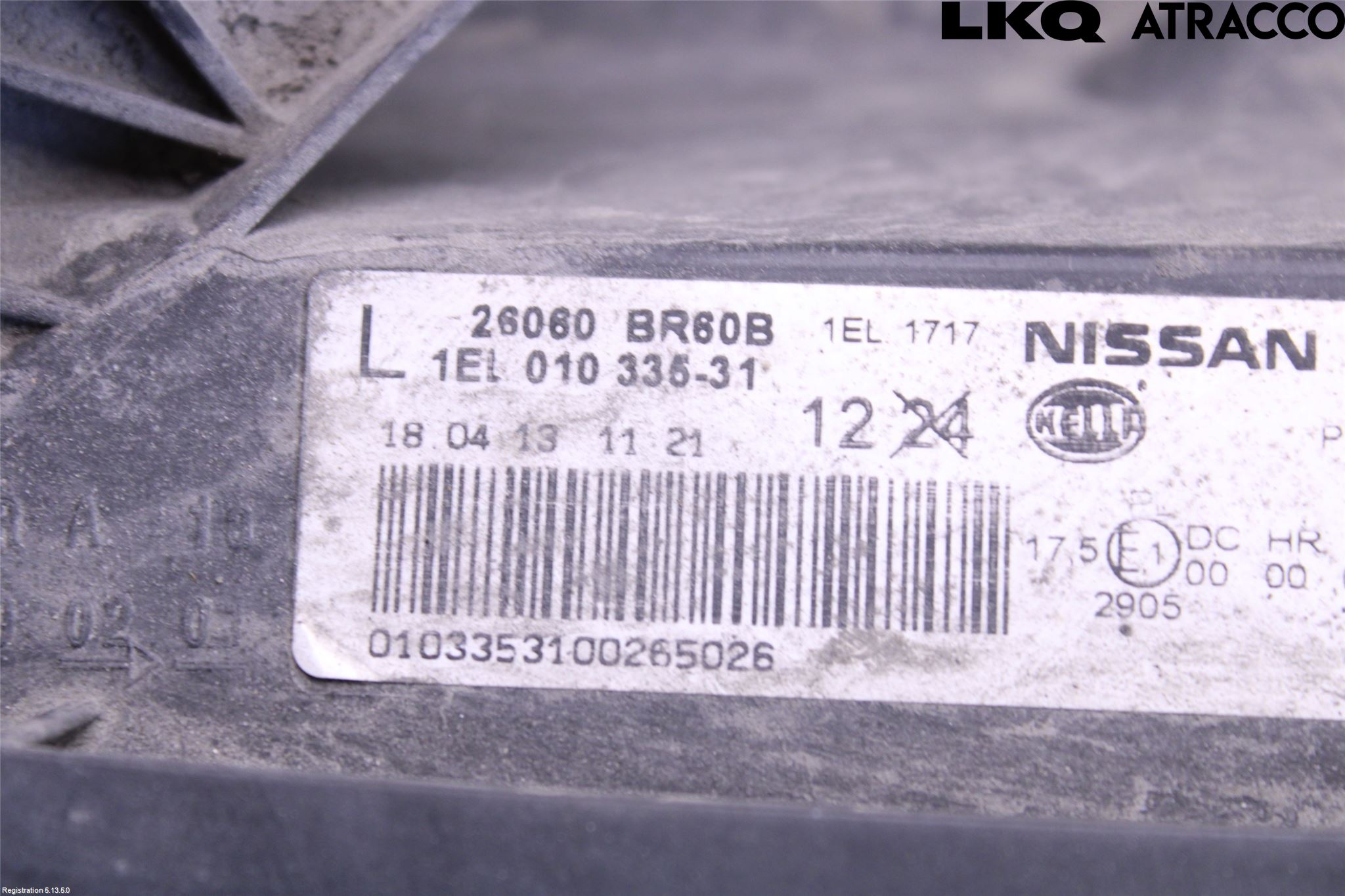 Nissan QASHQAI 10-14 Frontlykt Venstre