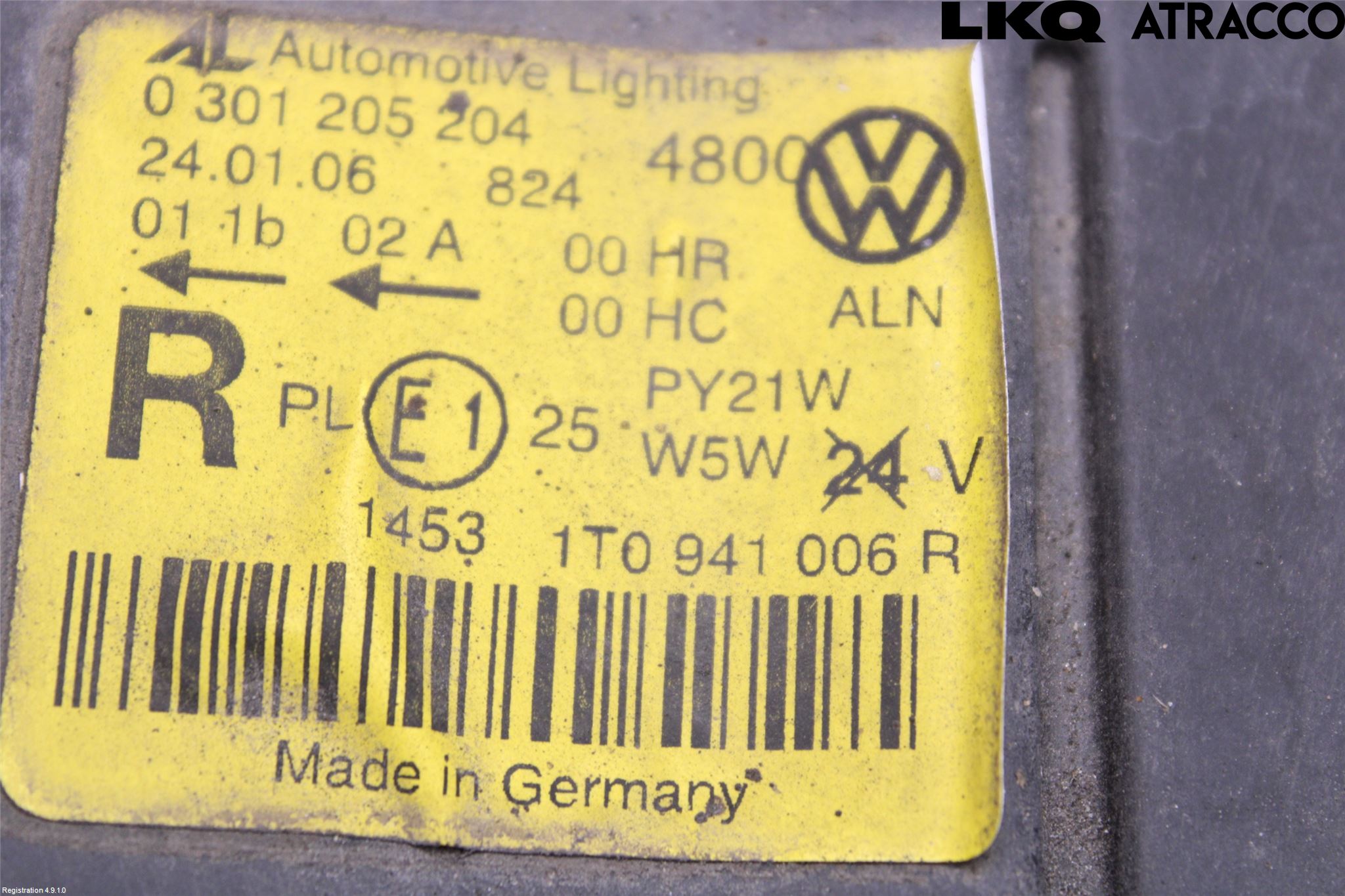 Volkswagen VW TOURAN 03-10 Frontlykt Høyre