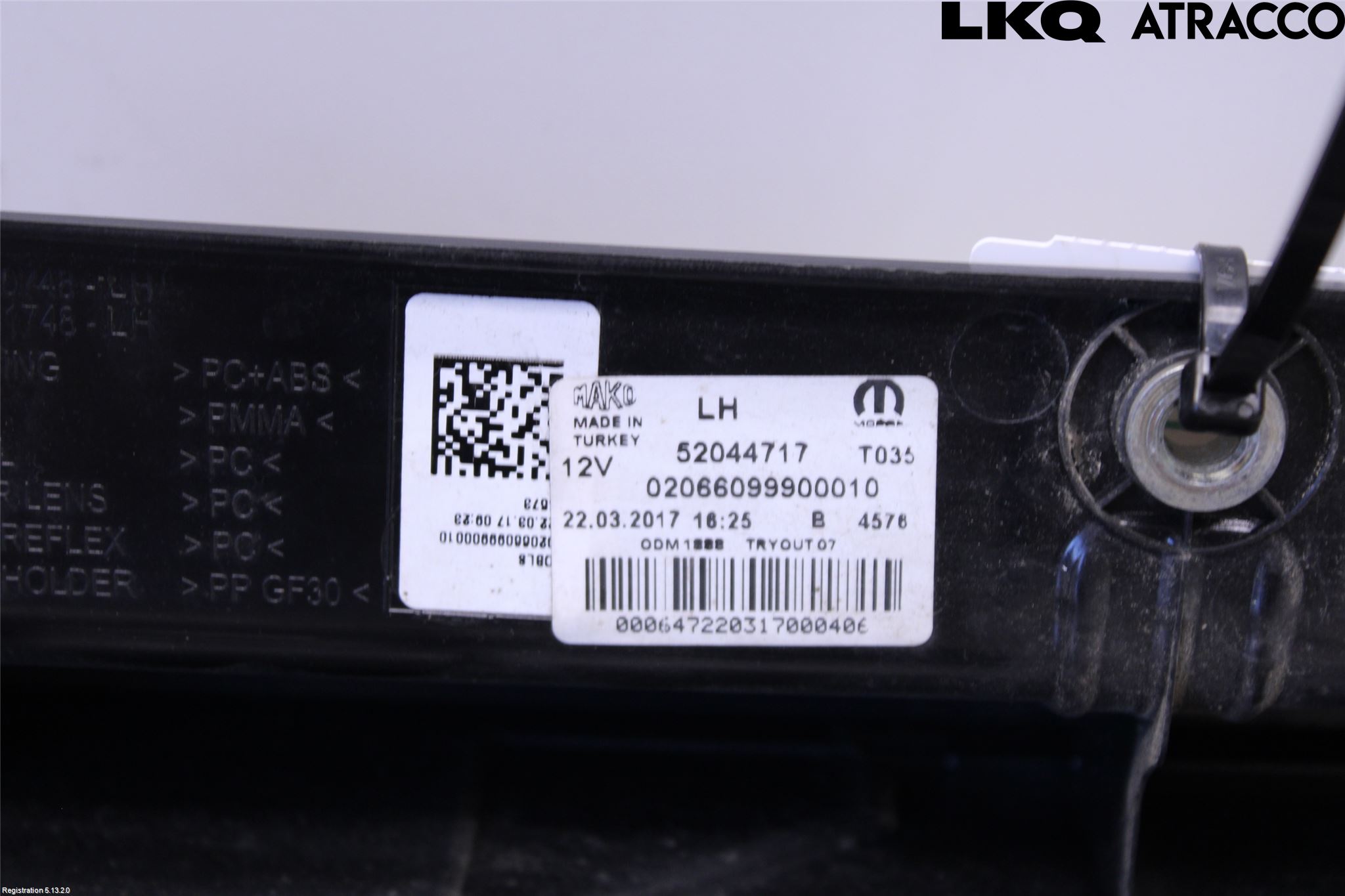 Fiat DOBLO CARGO Baklykt Venstre