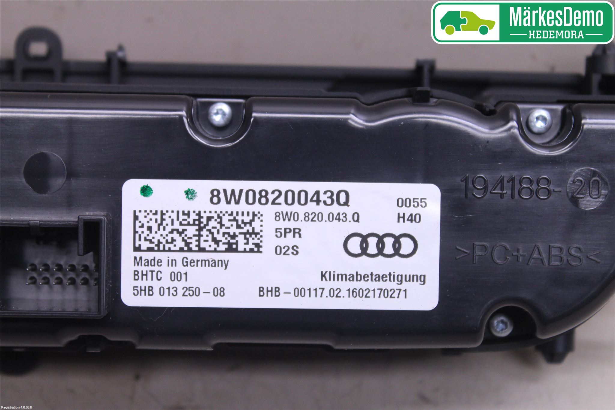 Audi A4/S4 B9 16-19 Varme Ac Betjening-Display