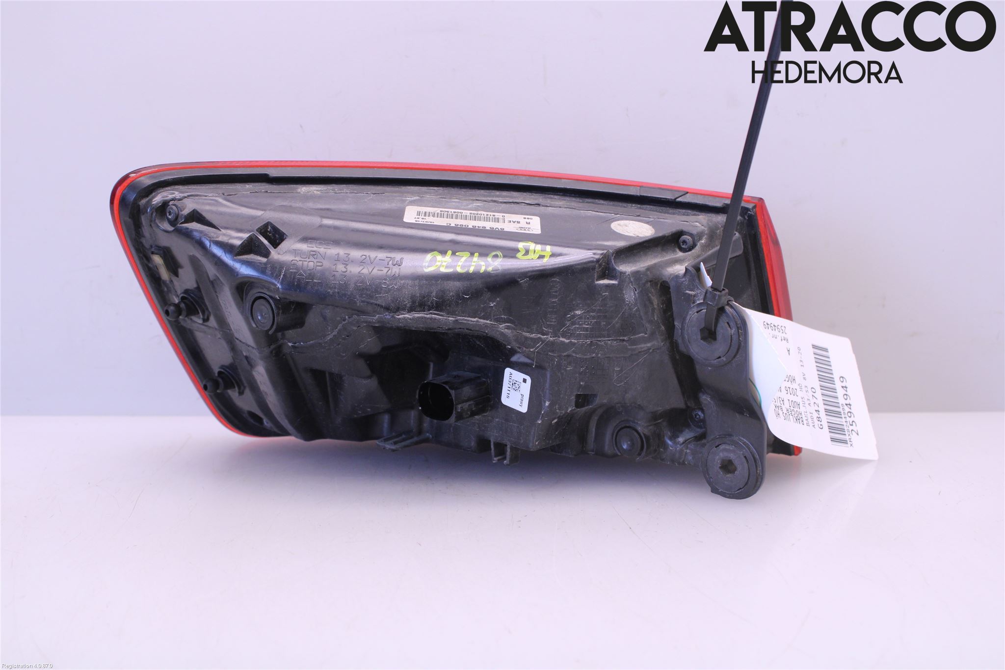 Audi A3/S3 8V 13-20 Baklykt Høyre