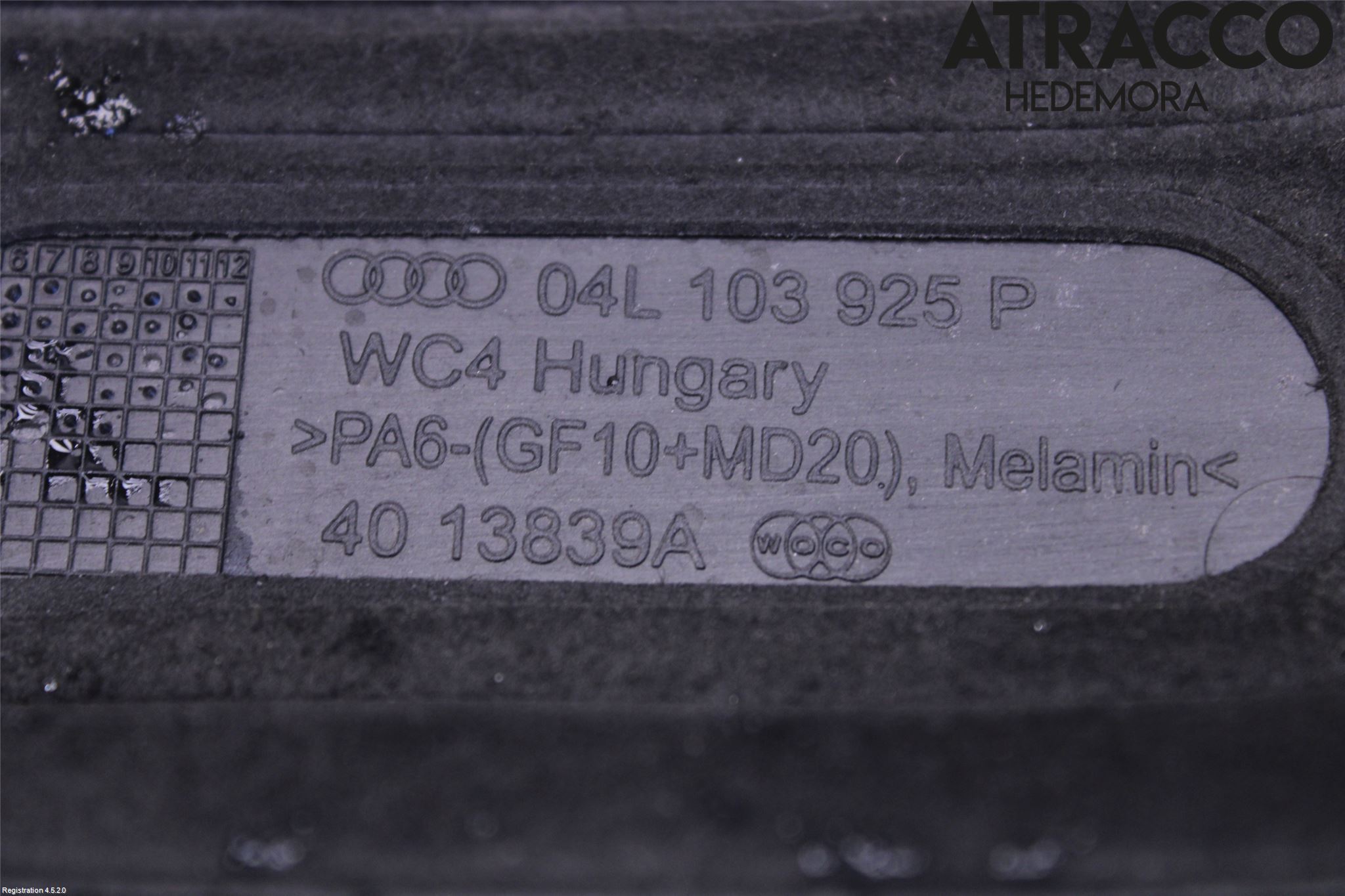 Audi A4/S4 B9 16-19 Motor Deksel Over Motor