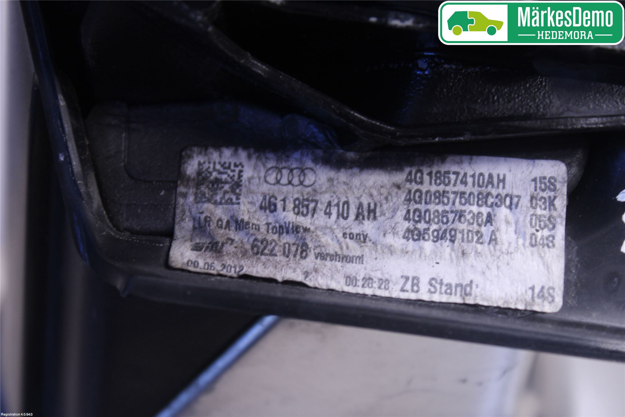 Audi A6/S6 4G 11-18 Speil H M-El Justering