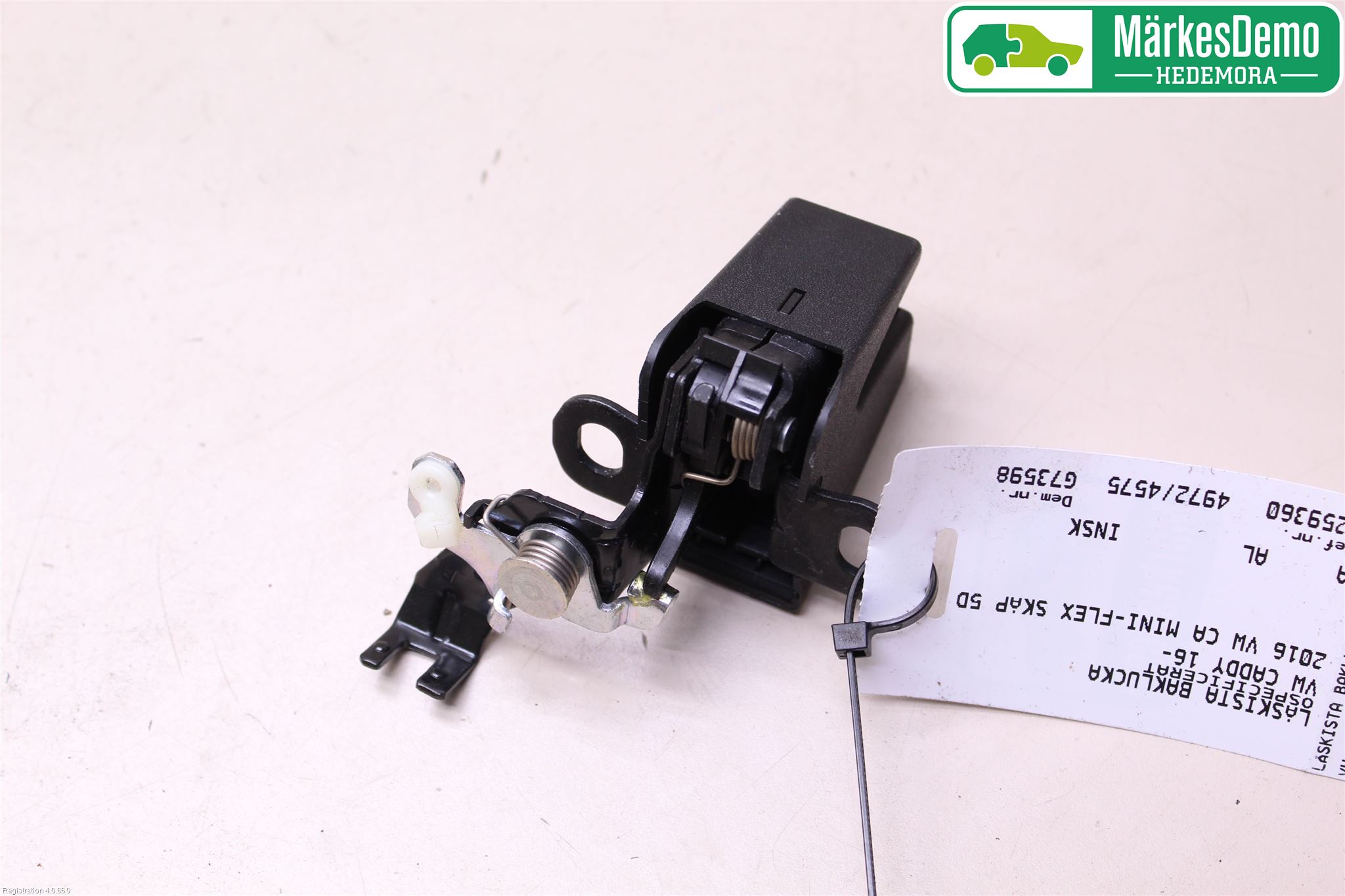 Volkswagen VW CADDY 16-20 Bakluke-Lokk Låsekasse