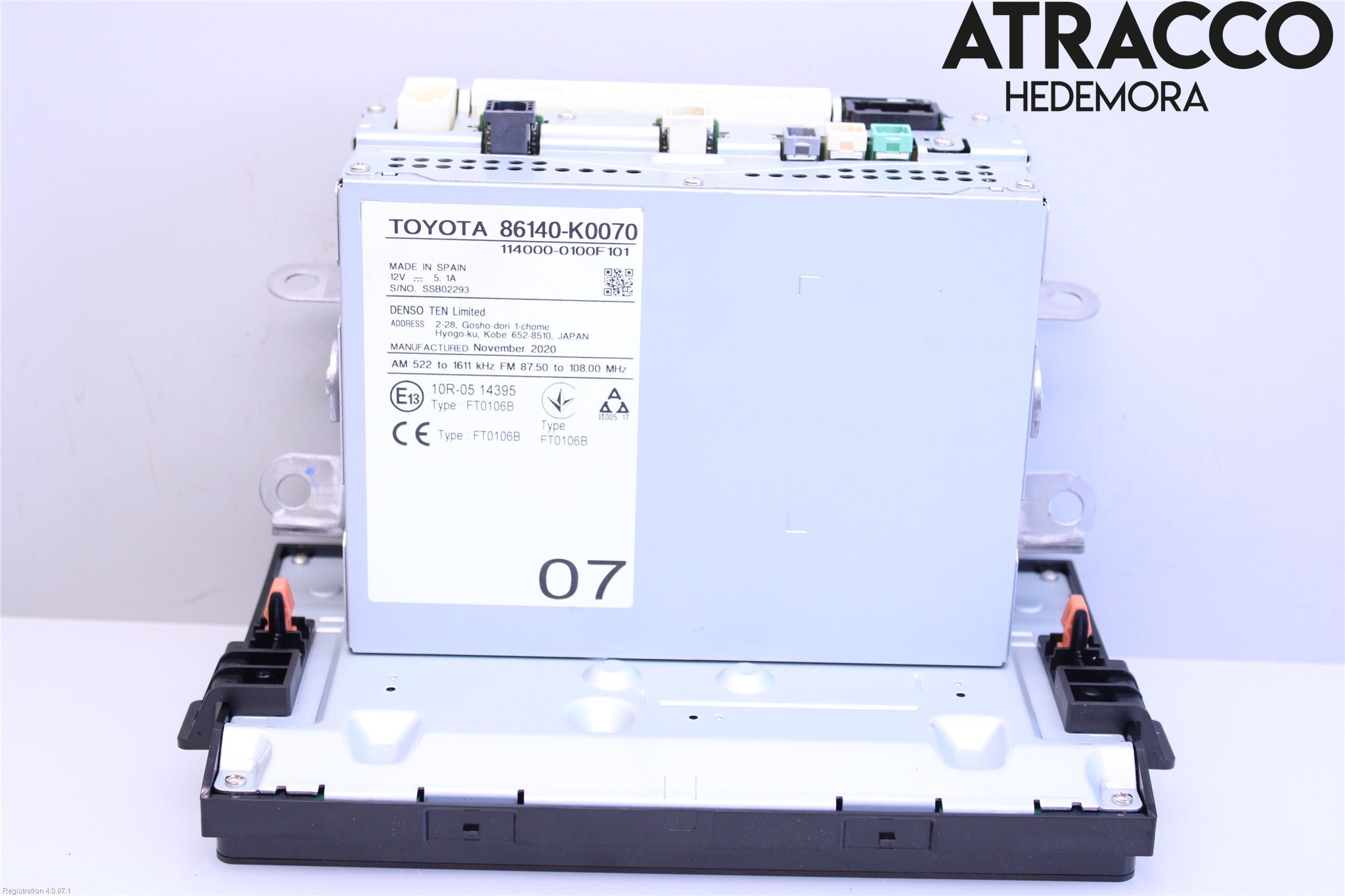 Toyota YARIS XP21 20- Stereo Radio Med Cd
