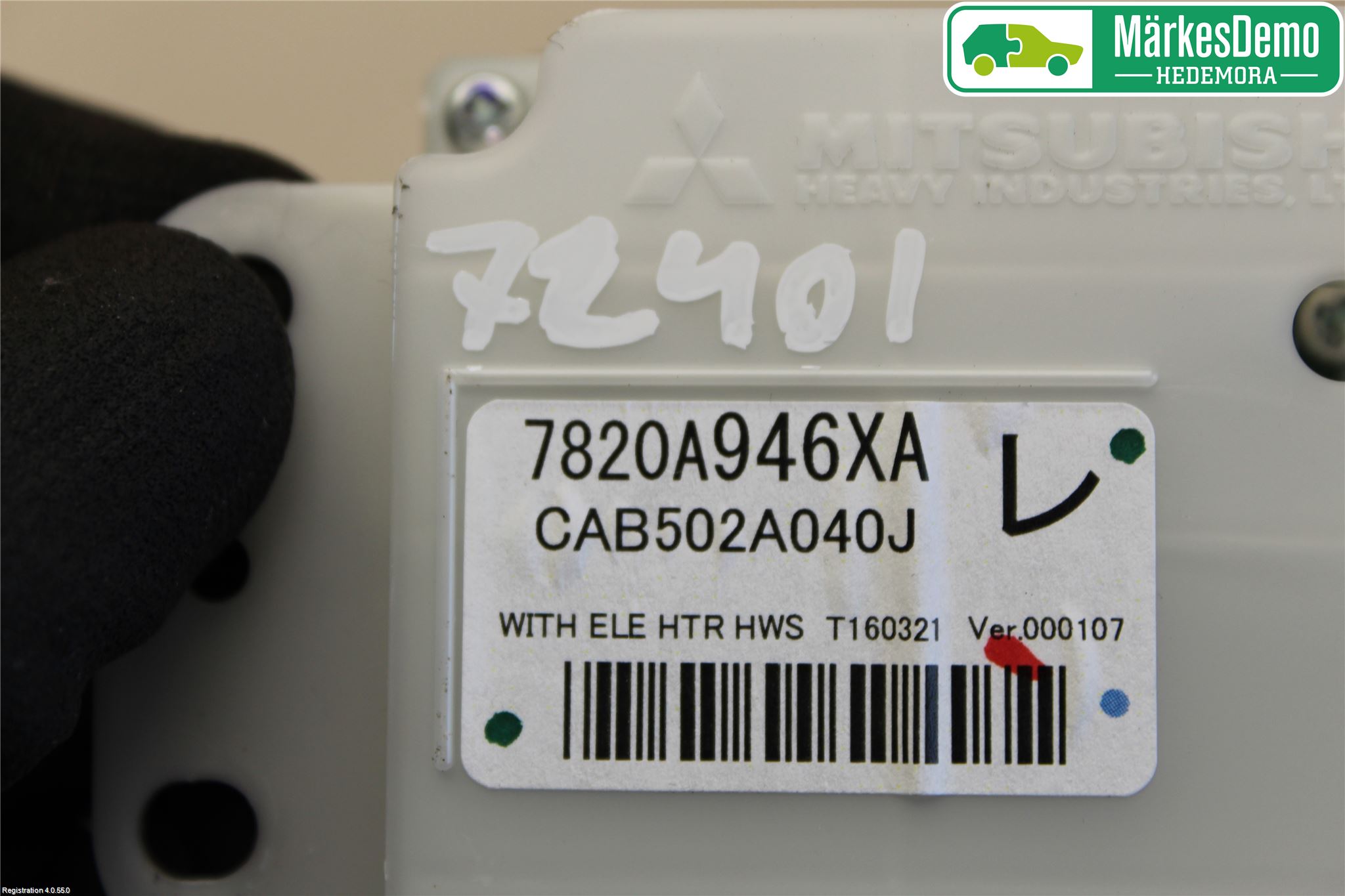 Mitsubishi OUTLANDER 13-21 Varme Ac Betjening-Display