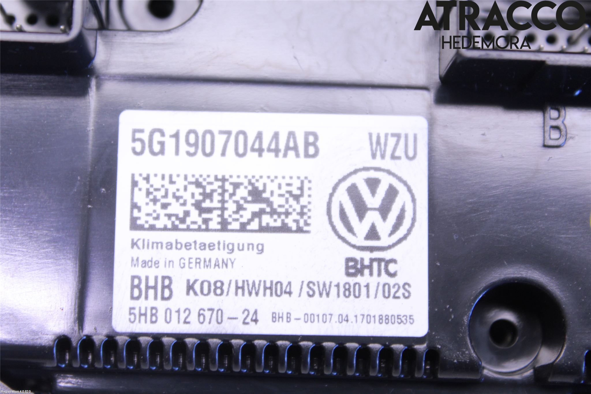 Volkswagen VW GOLF / E-GOLF VII 13-20 Varme Ac Betjening-Display