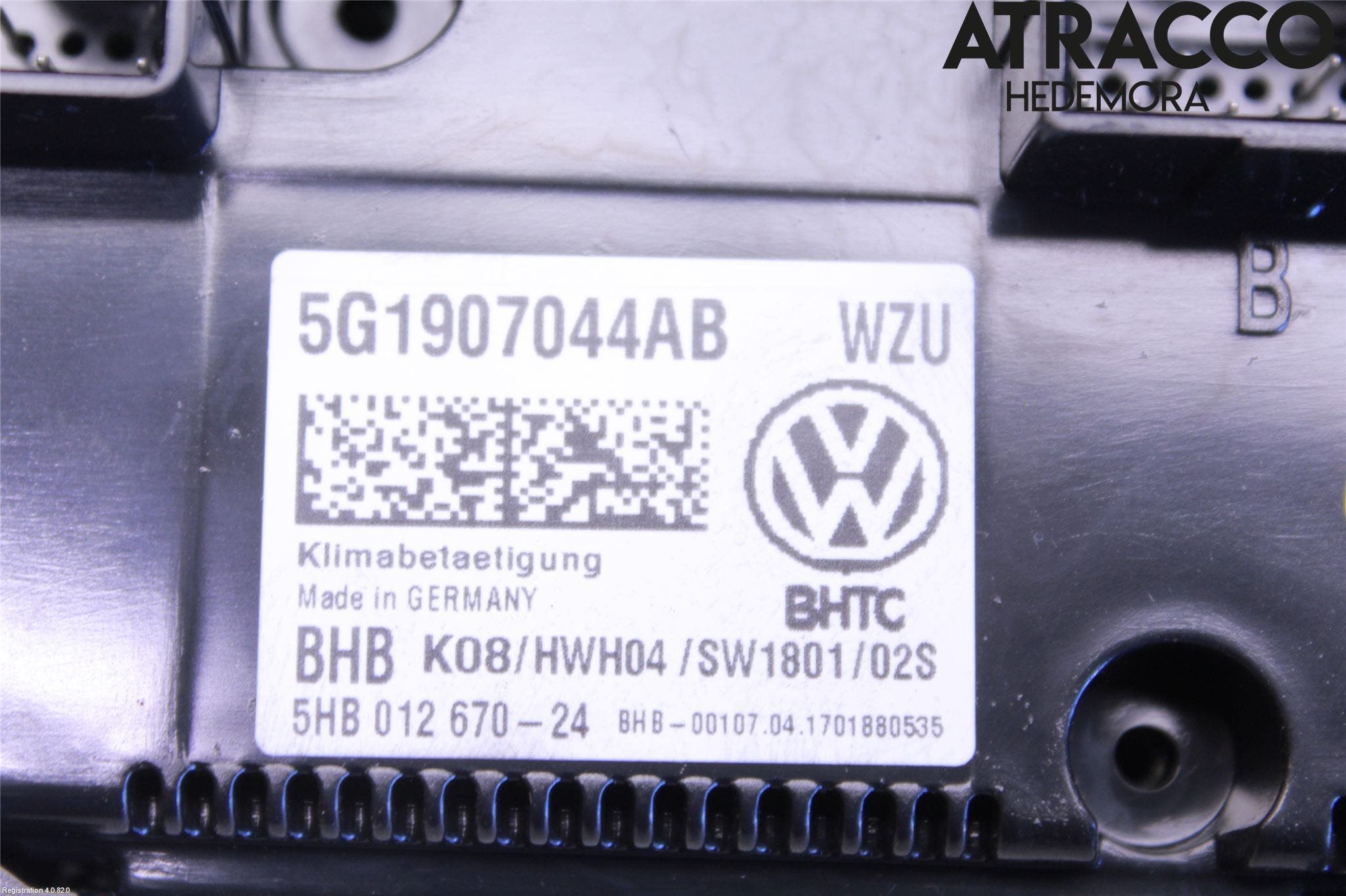 Volkswagen VW GOLF / E-GOLF VII 13-20 Varme Ac Betjening-Display