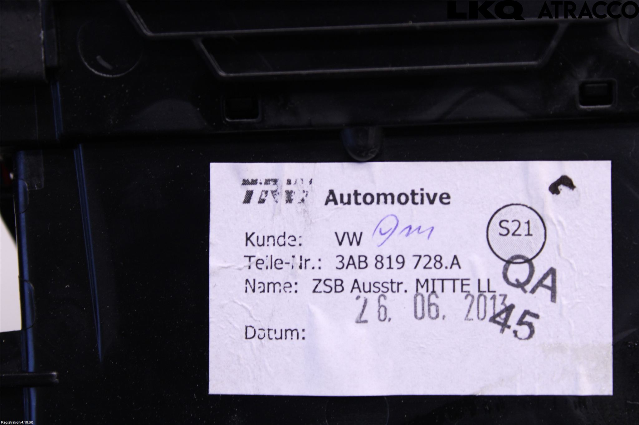 Volkswagen VW PASSAT 11-14 Dashbord Kanal - Dyse
