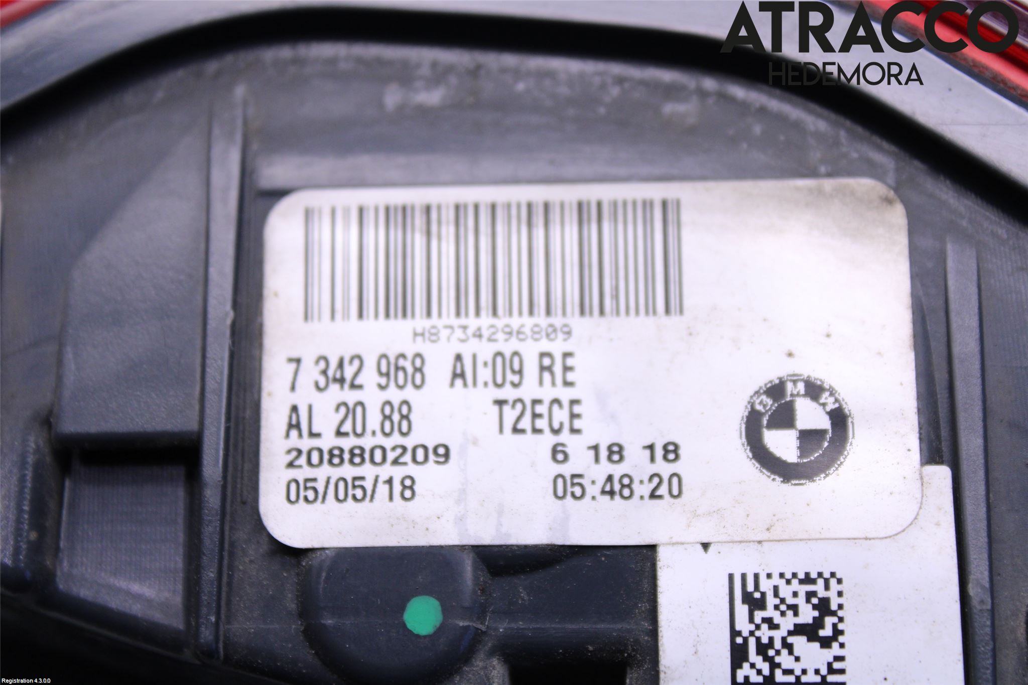 BMW 7 G11/G12 15-22 Baklykt Høyre  På Luke(Indre)