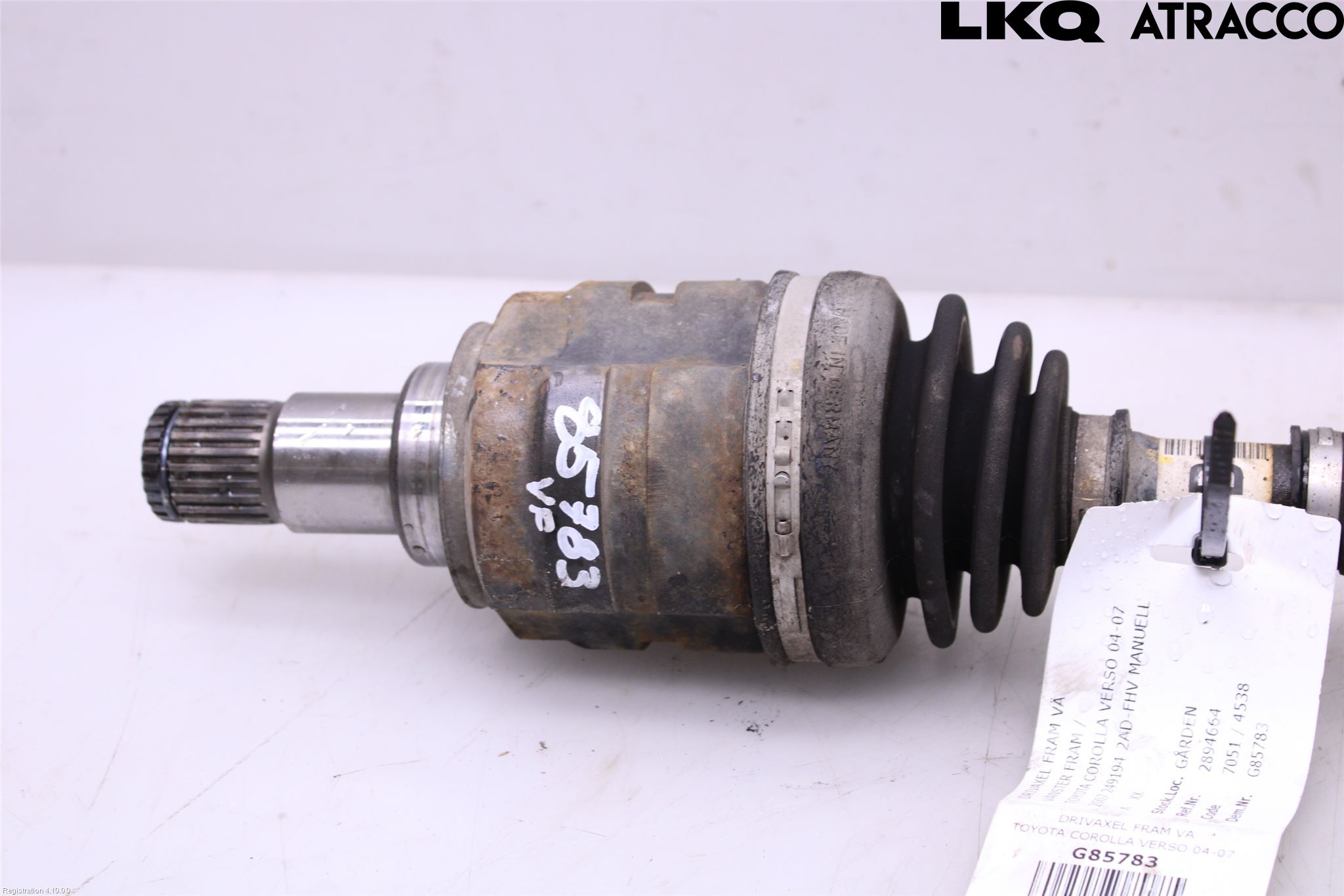 Toyota COROLLA VERSO 04-07 Drivaksel Foran Kompl Venstre