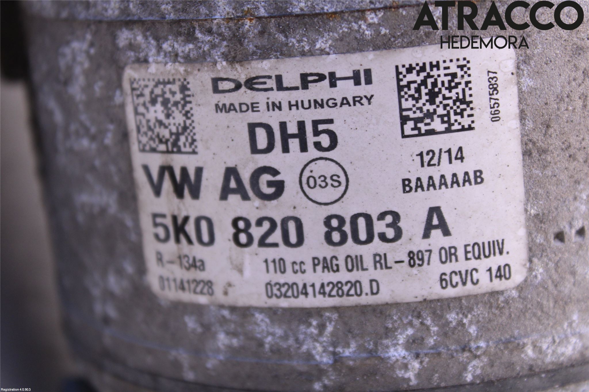 Volkswagen VW CADDY 11-15 Varme Ac Kompressor