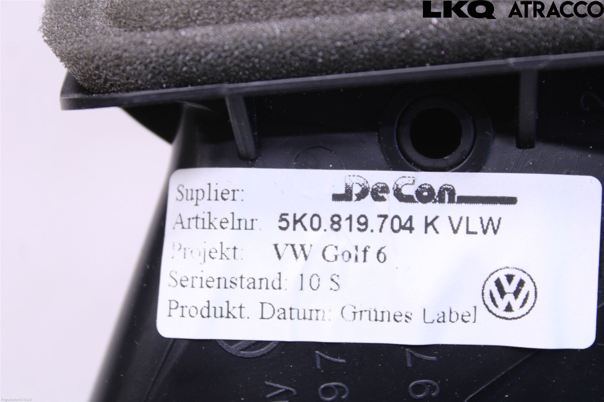 Volkswagen VW GOLF VI 09-13 Dashbord Kanal - Dyse