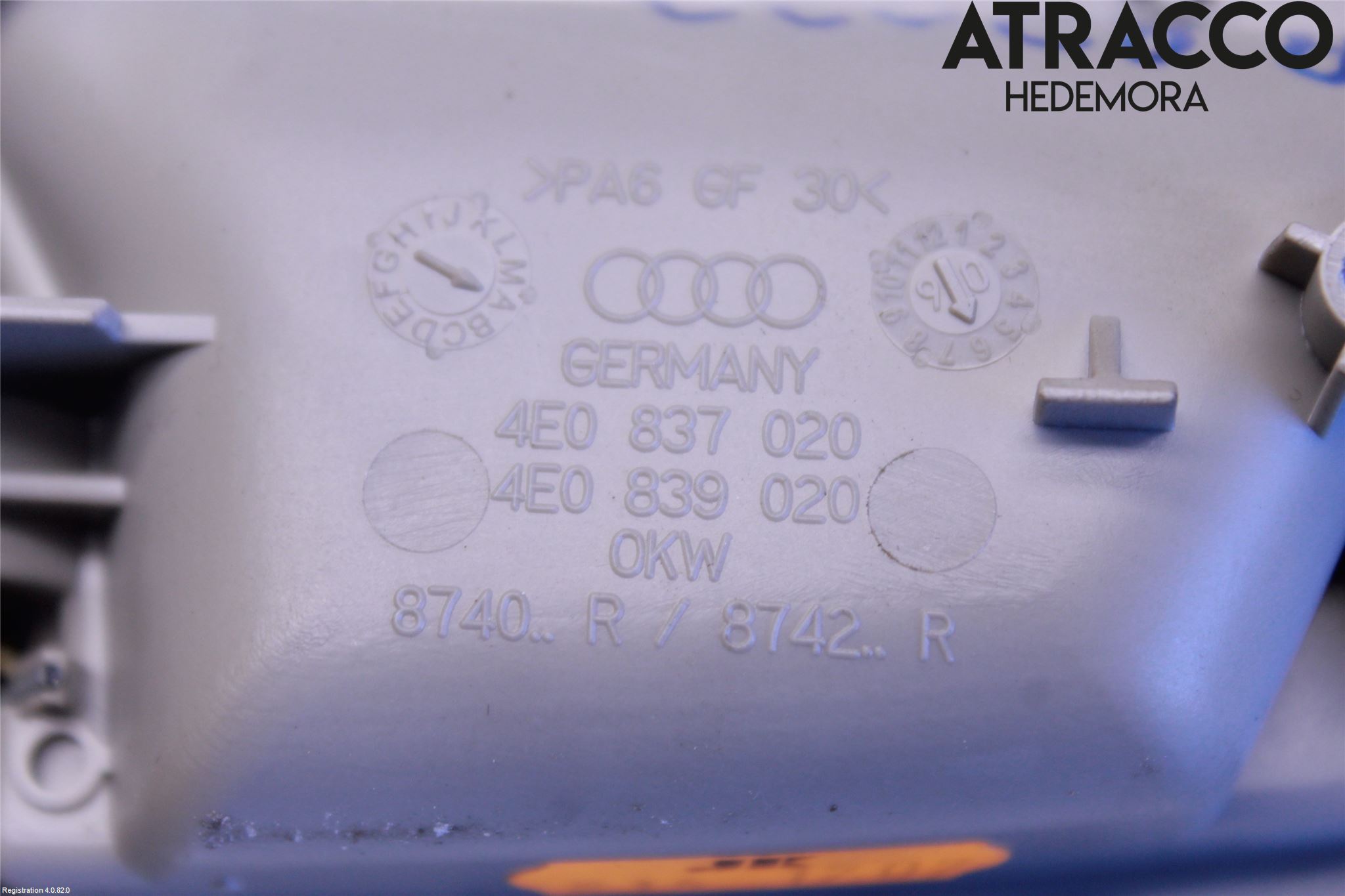 Audi A8/S8 4E  02-09 Innr Dørhandtak H Indre