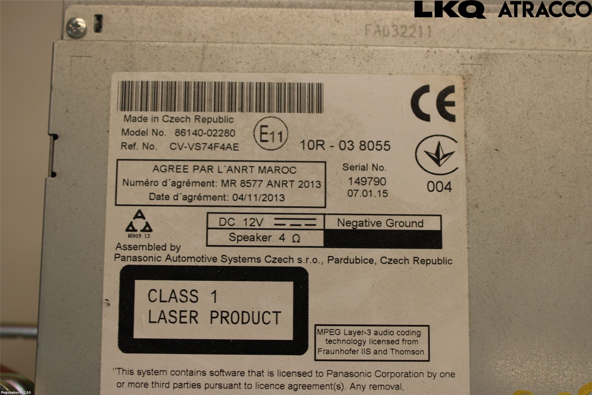 Toyota AURIS 13-19 Stereo Radio Med Cd