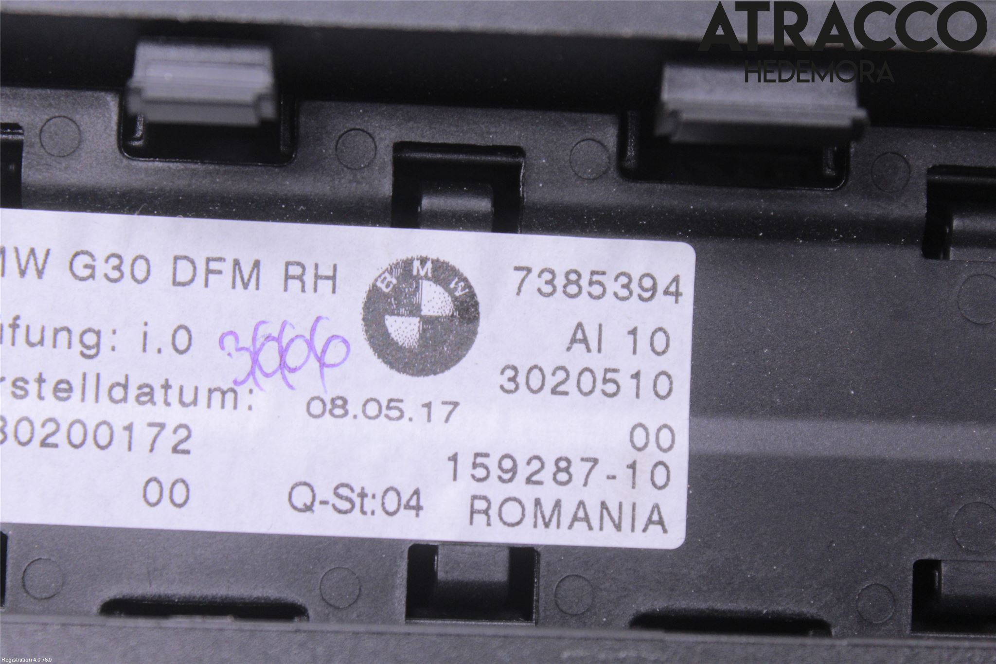 BMW 5 G30/G31/F90 17-23 Innr Solskjerm
