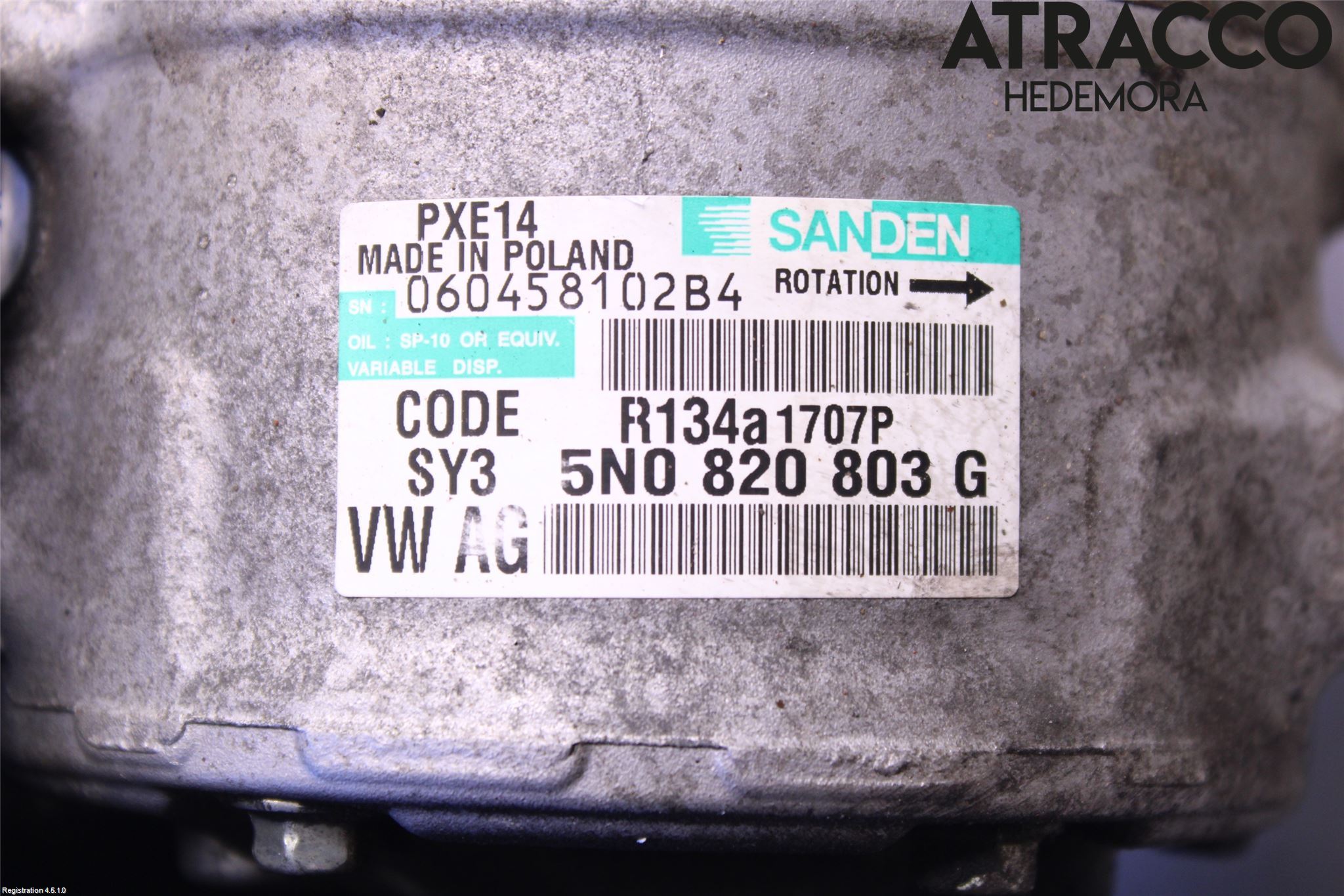 Volkswagen VW POLO 10-17 Varme Ac Kompressor
