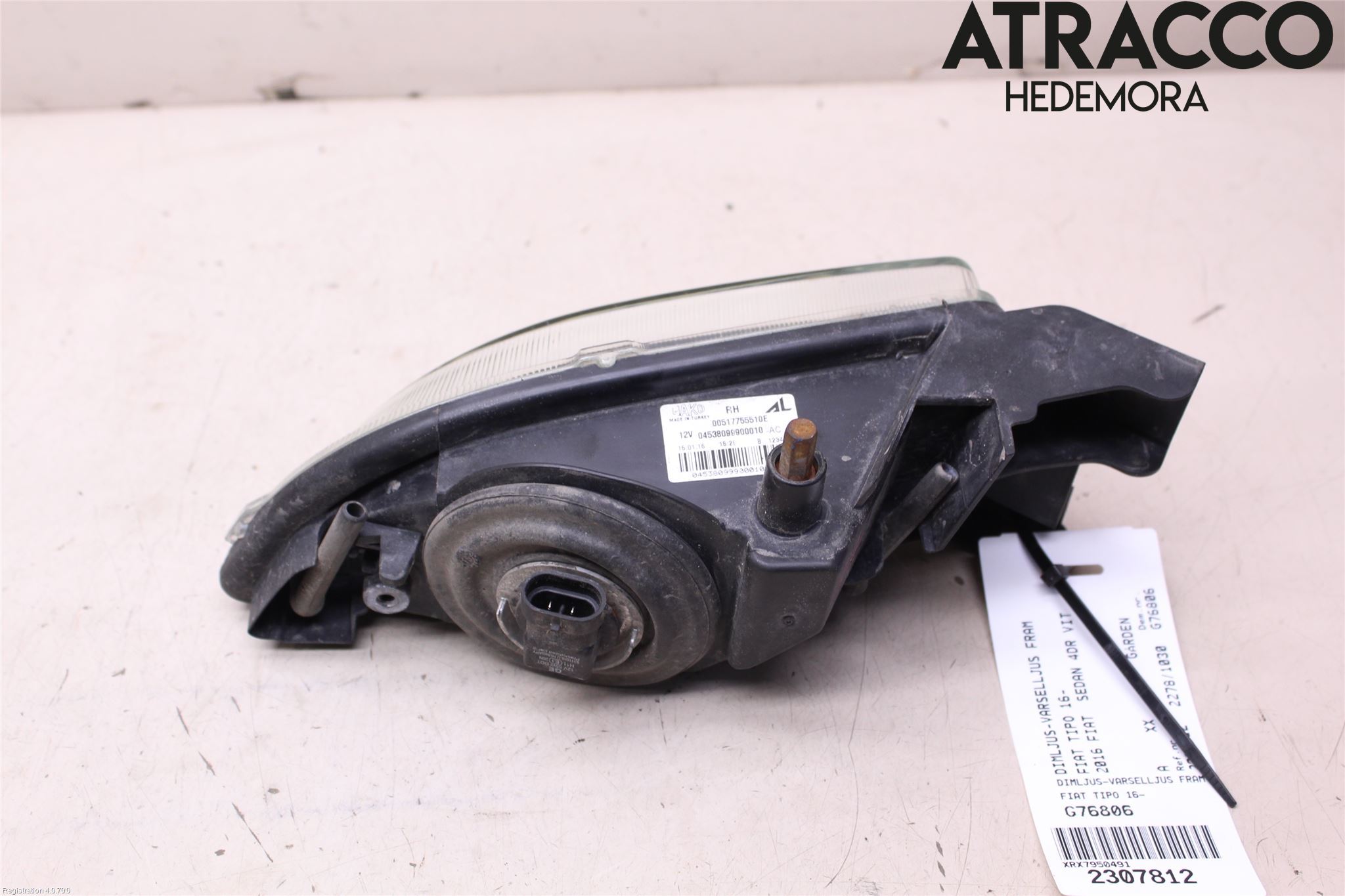 Fiat TIPO/CROSS 16- Frontlykt-Kurve-Tåkelys