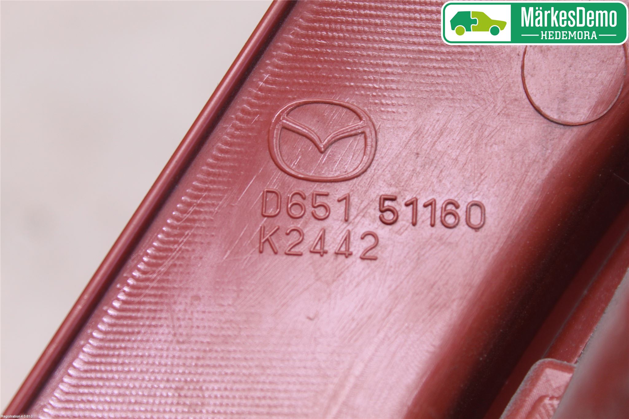 Mazda 2 (DE) 08-15 Baklykt Venstre