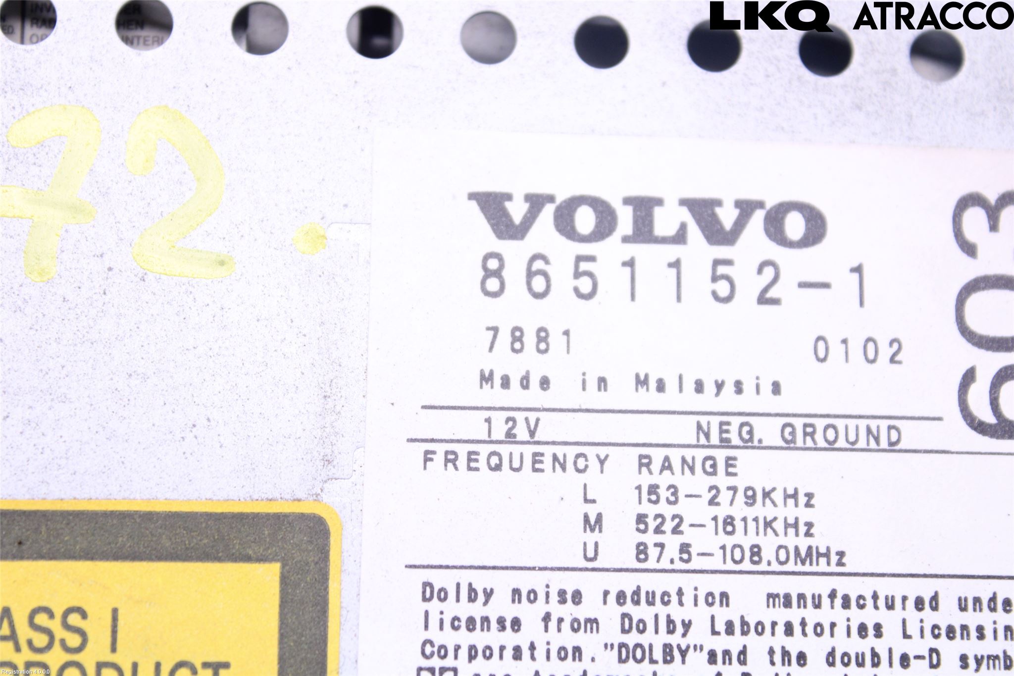 Volvo S60 01-04 Stereo Radio Med Cd