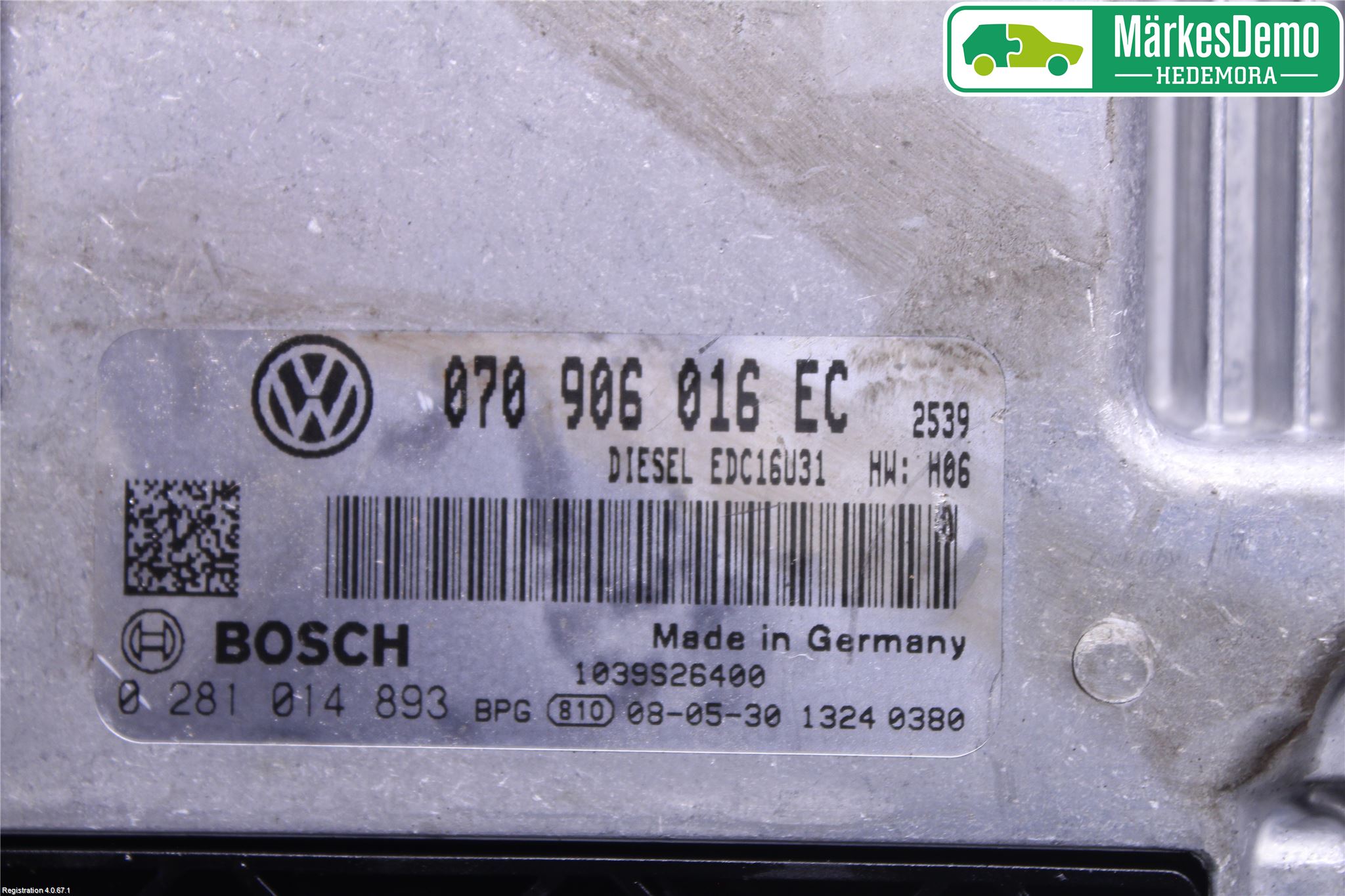 Volkswagen VW TRANSP/CARAVELLE (T5) 04-15 Styreenhet Dieselpumpe