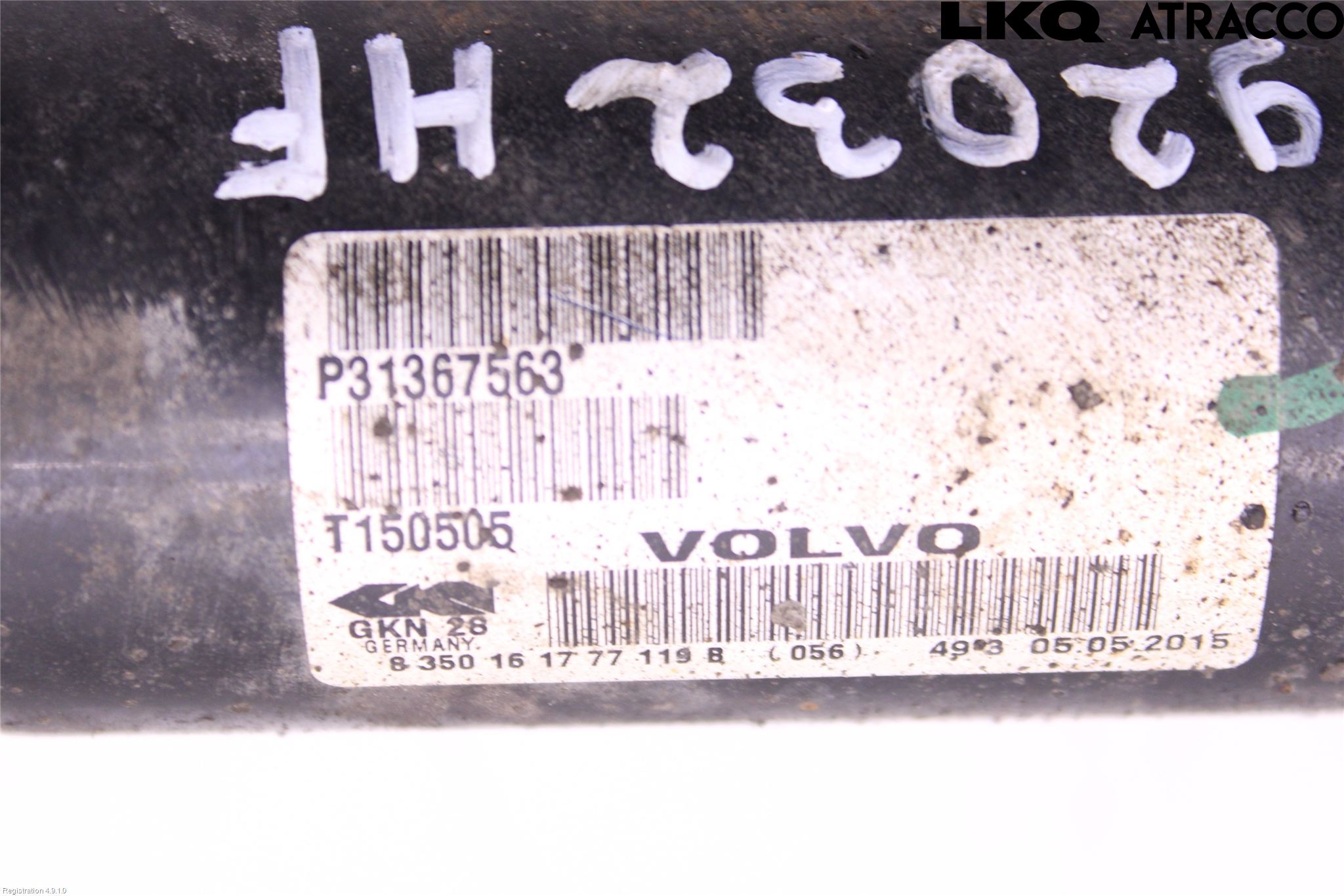 Volvo XC60 14-17 Drivaksel Foran Kompl Høyre