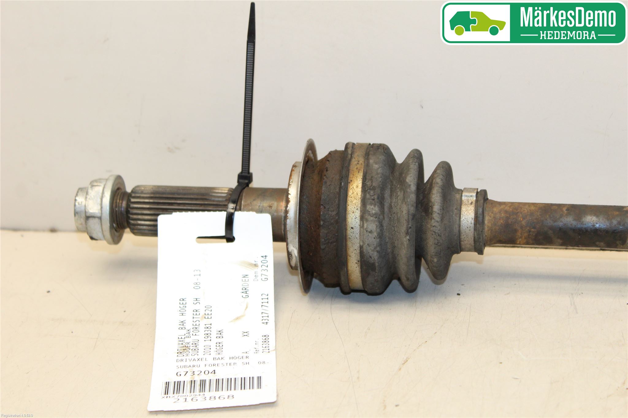 Subaru FORESTER SH  08-13 Drivaksel Bak Kompl Høyre