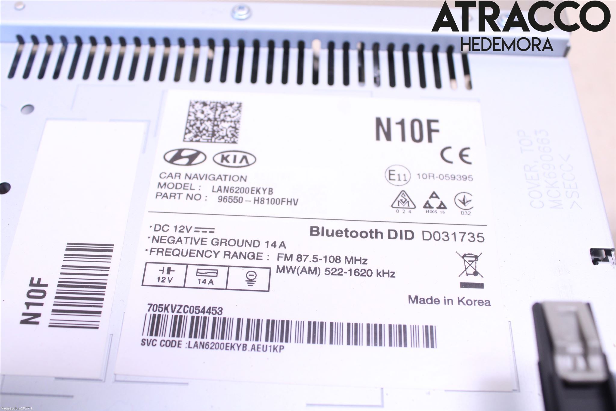 Kia RIO 17- Stereo Radio Med Cd