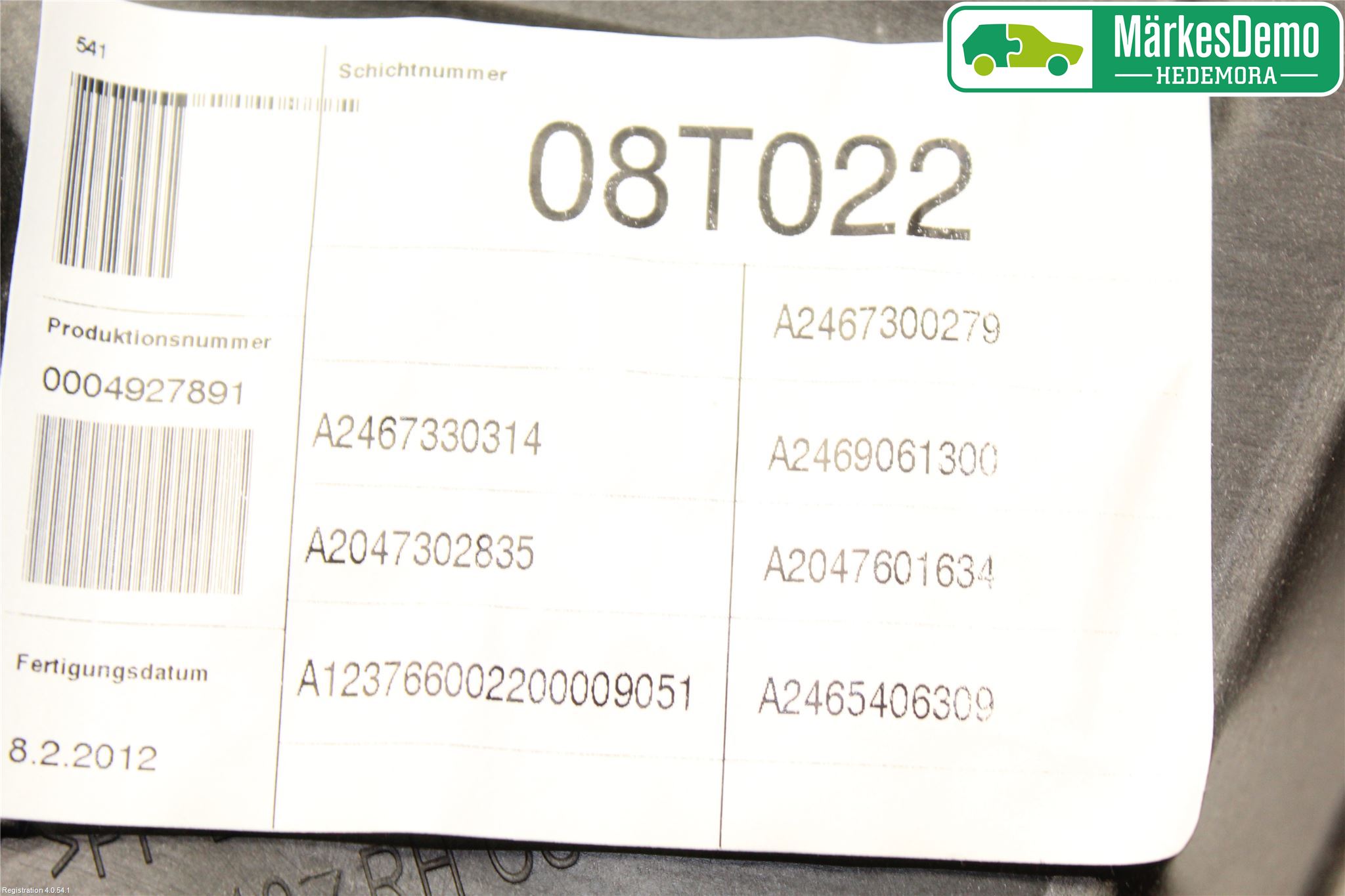 Mercedes-Benz MB B-KLASS (W246/W242) 12-19 Vindusheis El Komp