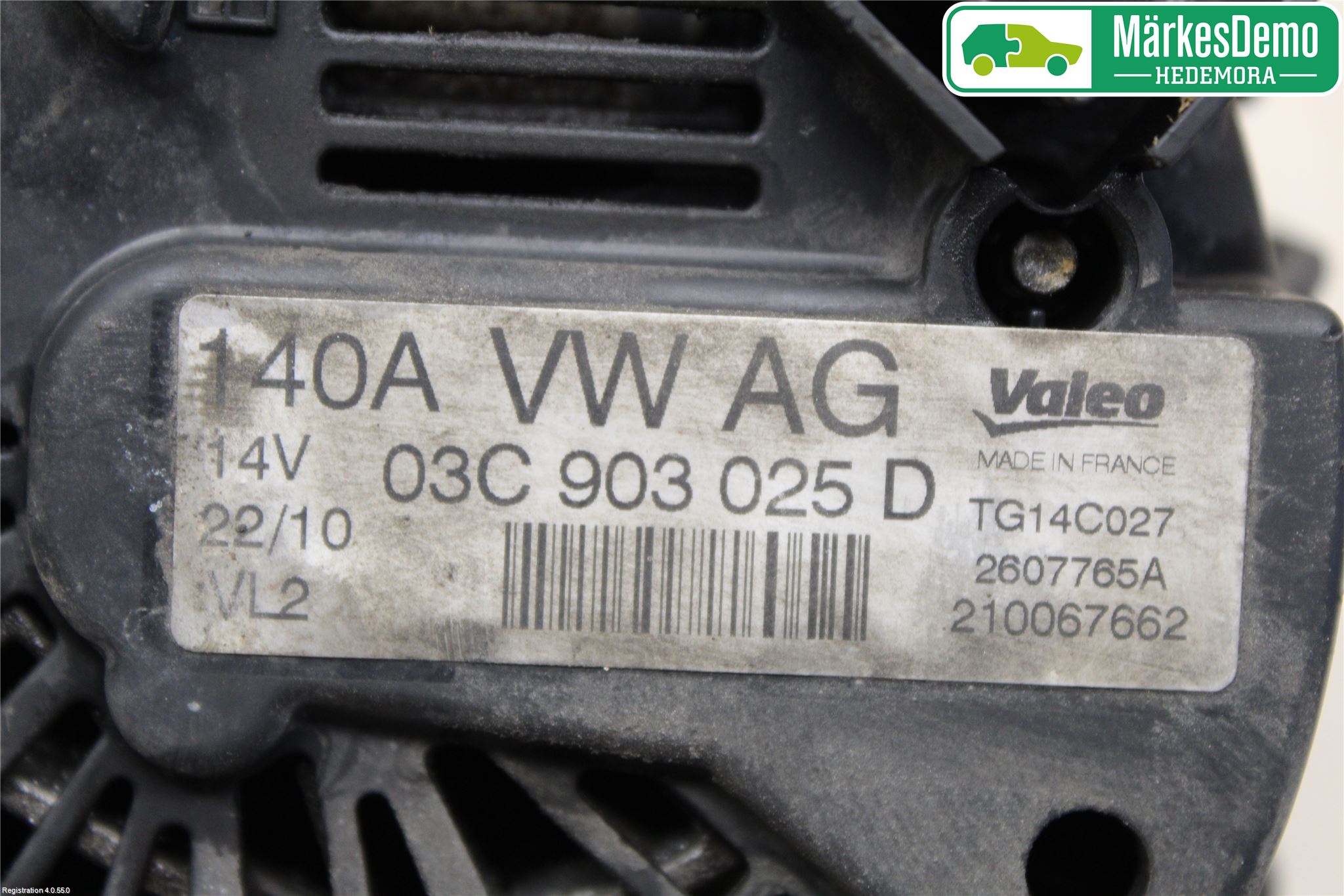 Volkswagen VW GOLF VI 09-13 Dynamo