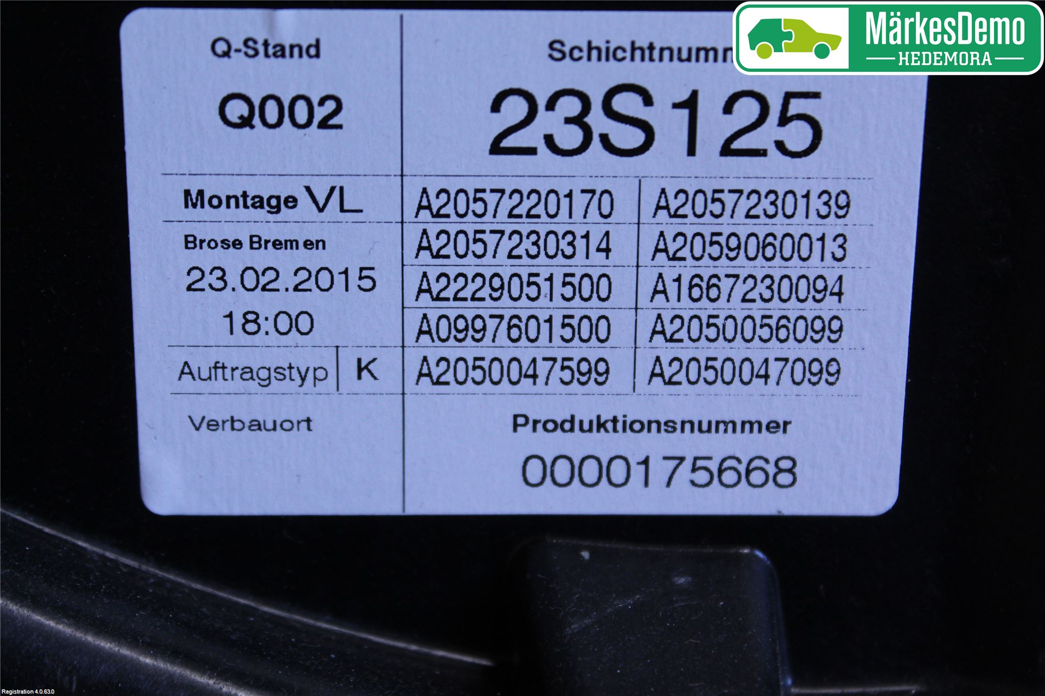 Mercedes-Benz MB C-KLASS (W205) 14-21 Vindusheis El Komp