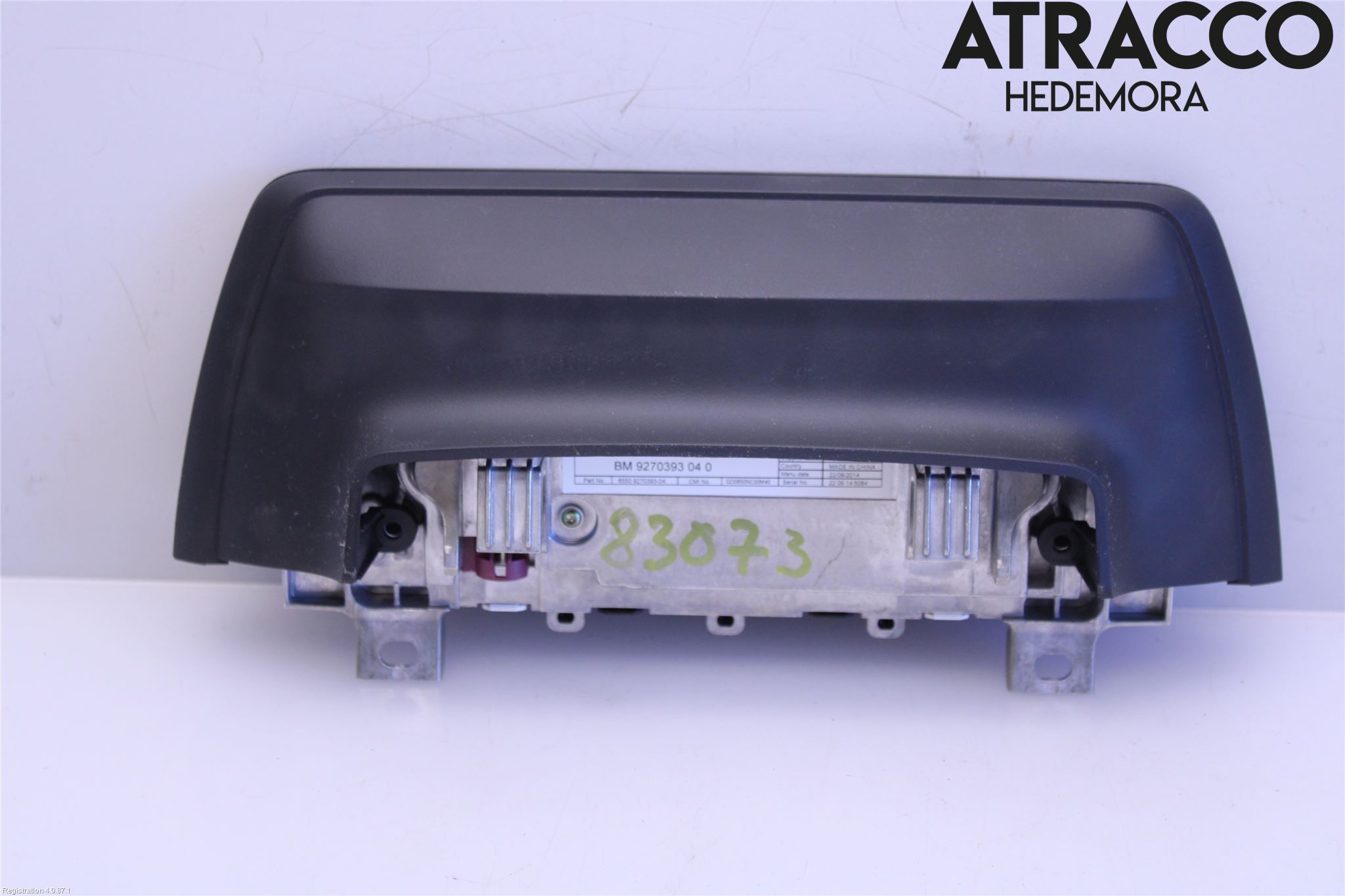 BMW 3 GT F34 13-19 Instr Skjerm Dvd-Gps-Ac-Tlf