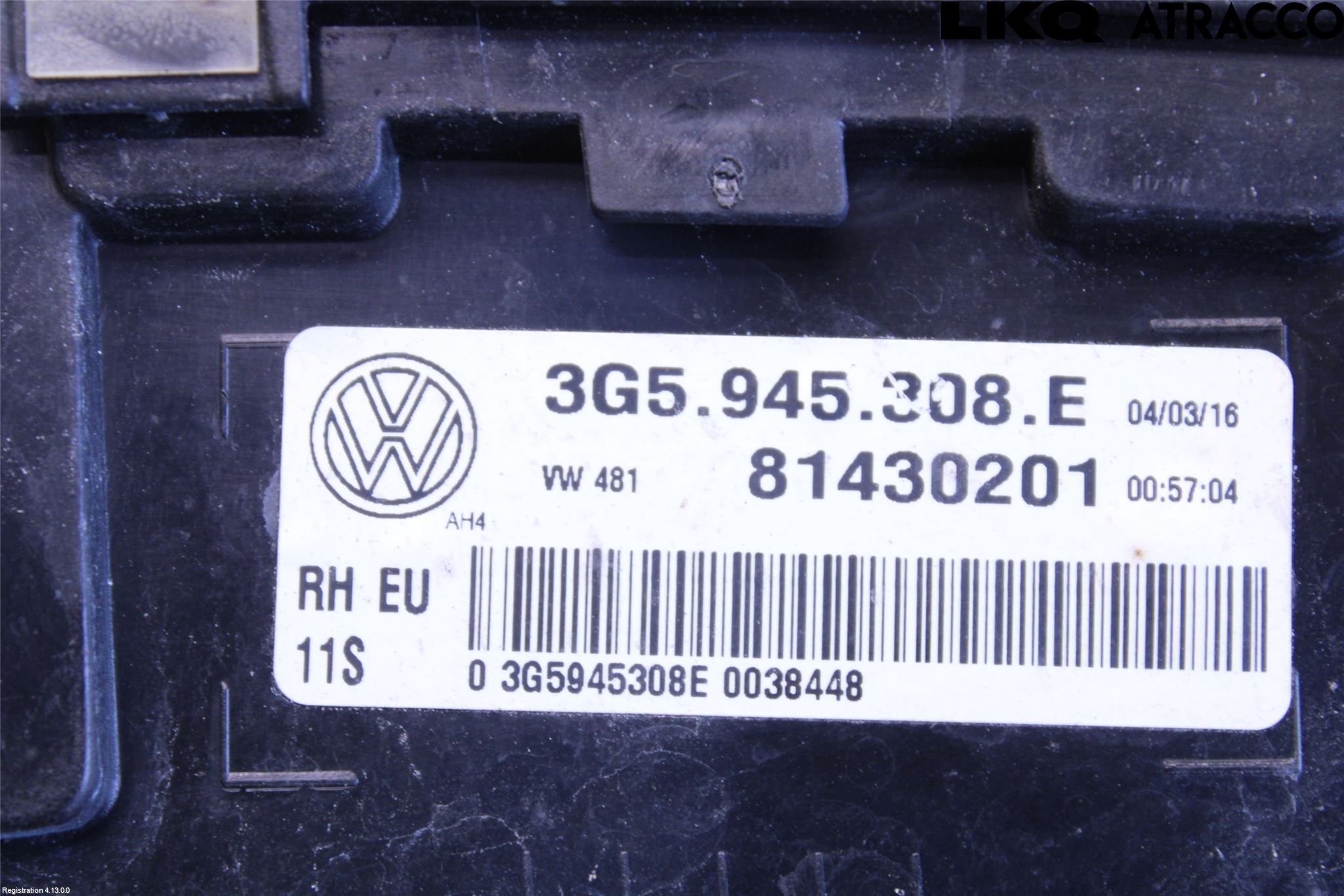 Volkswagen VW PASSAT 15-19 Baklykt Høyre  På Luke(Indre)