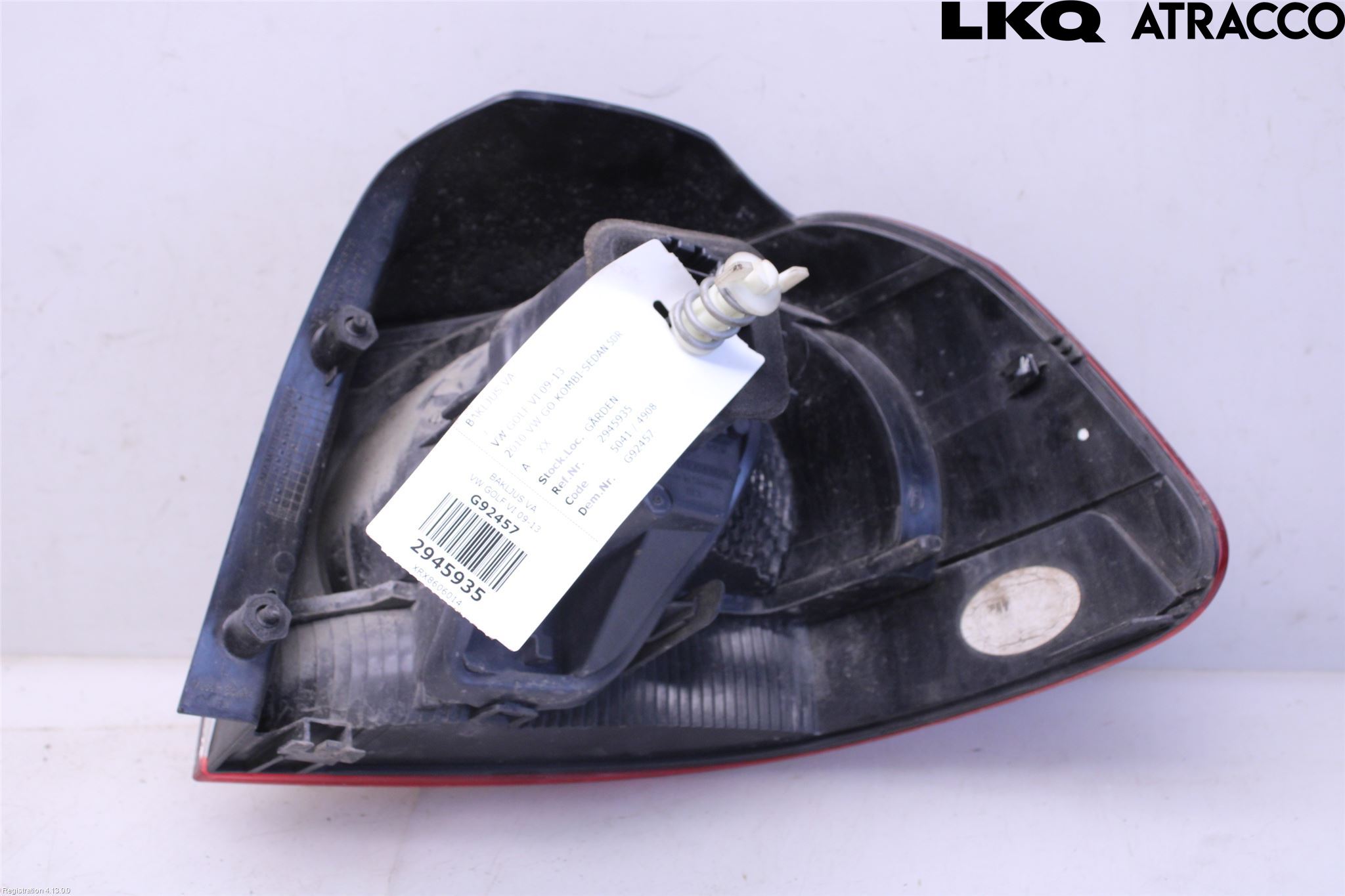 Volkswagen VW GOLF VI 09-13 Baklykt Venstre