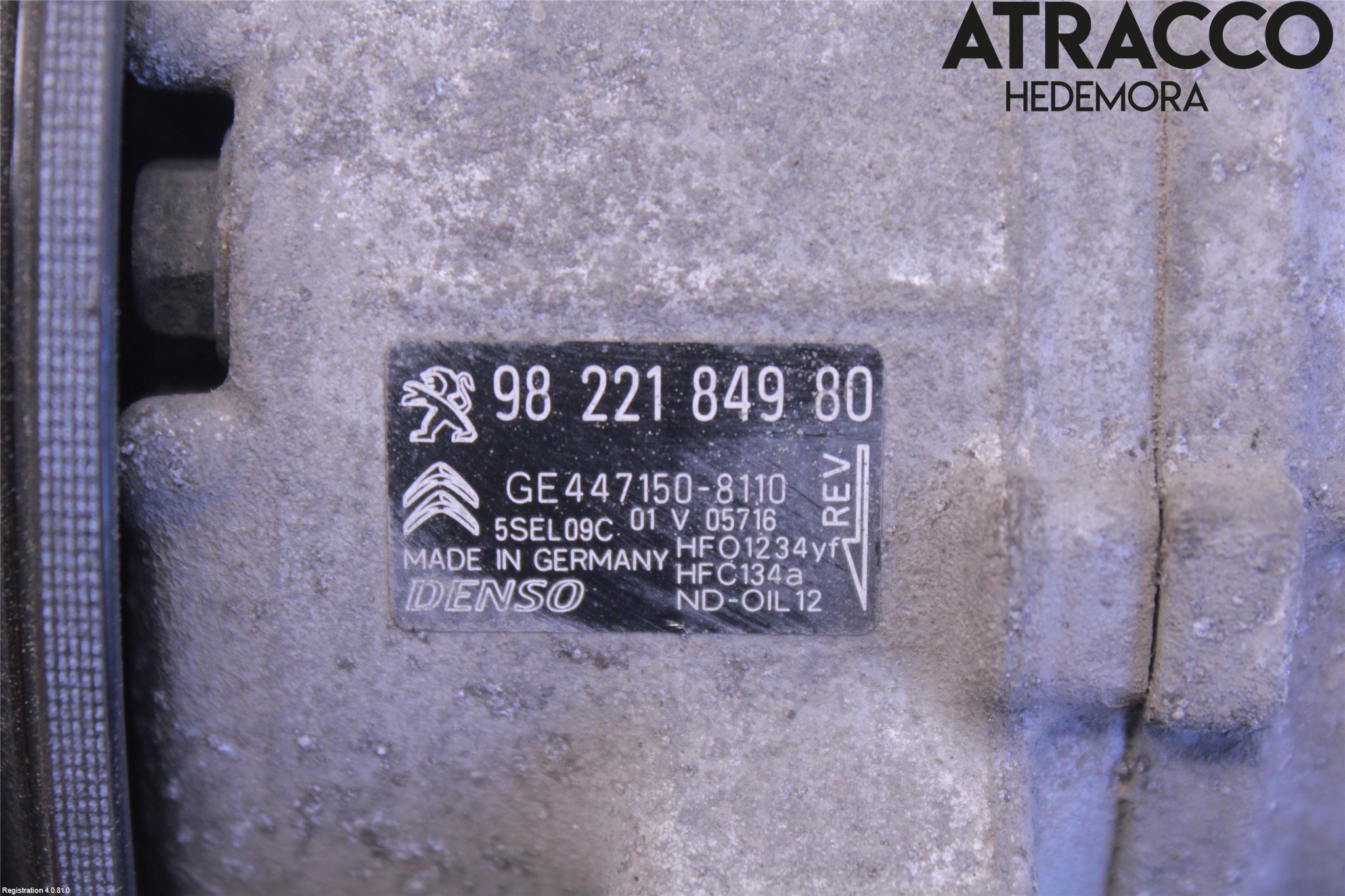 Peugeot 2008 13-20 Varme Ac Kompressor