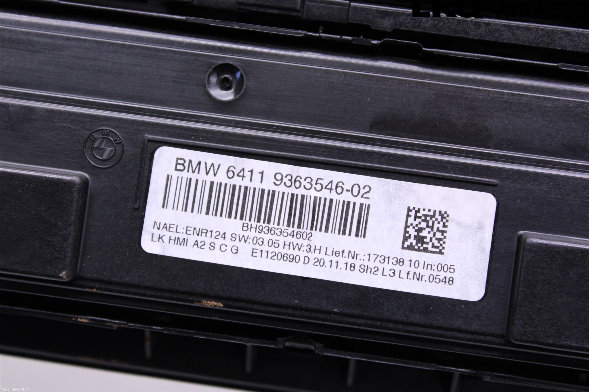 BMW 1 F20/F21 11-19 Varme Ac Betjening-Display