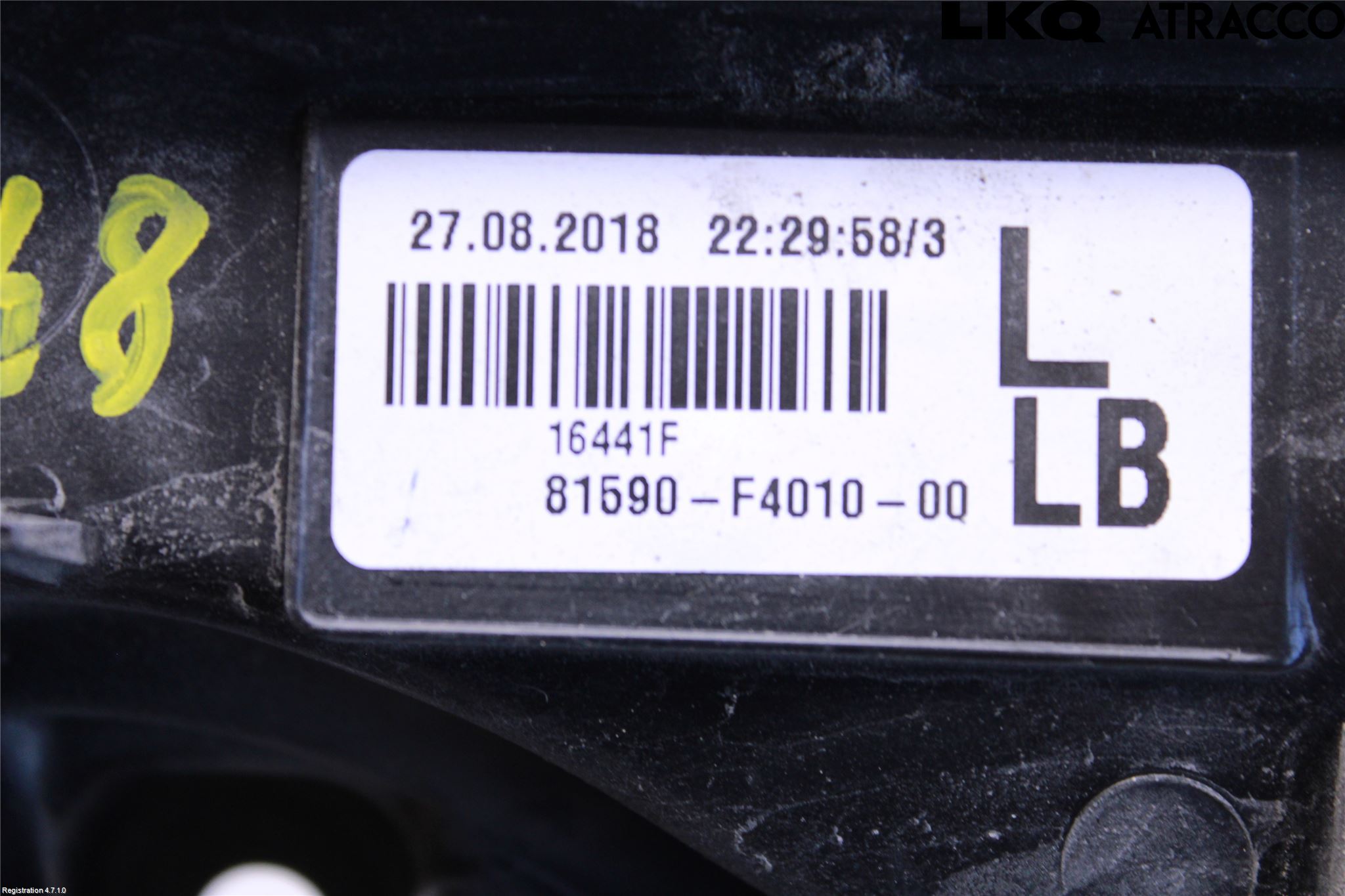 Toyota C-HR 16-23 Baklykt Venstre  På Luke(Indre