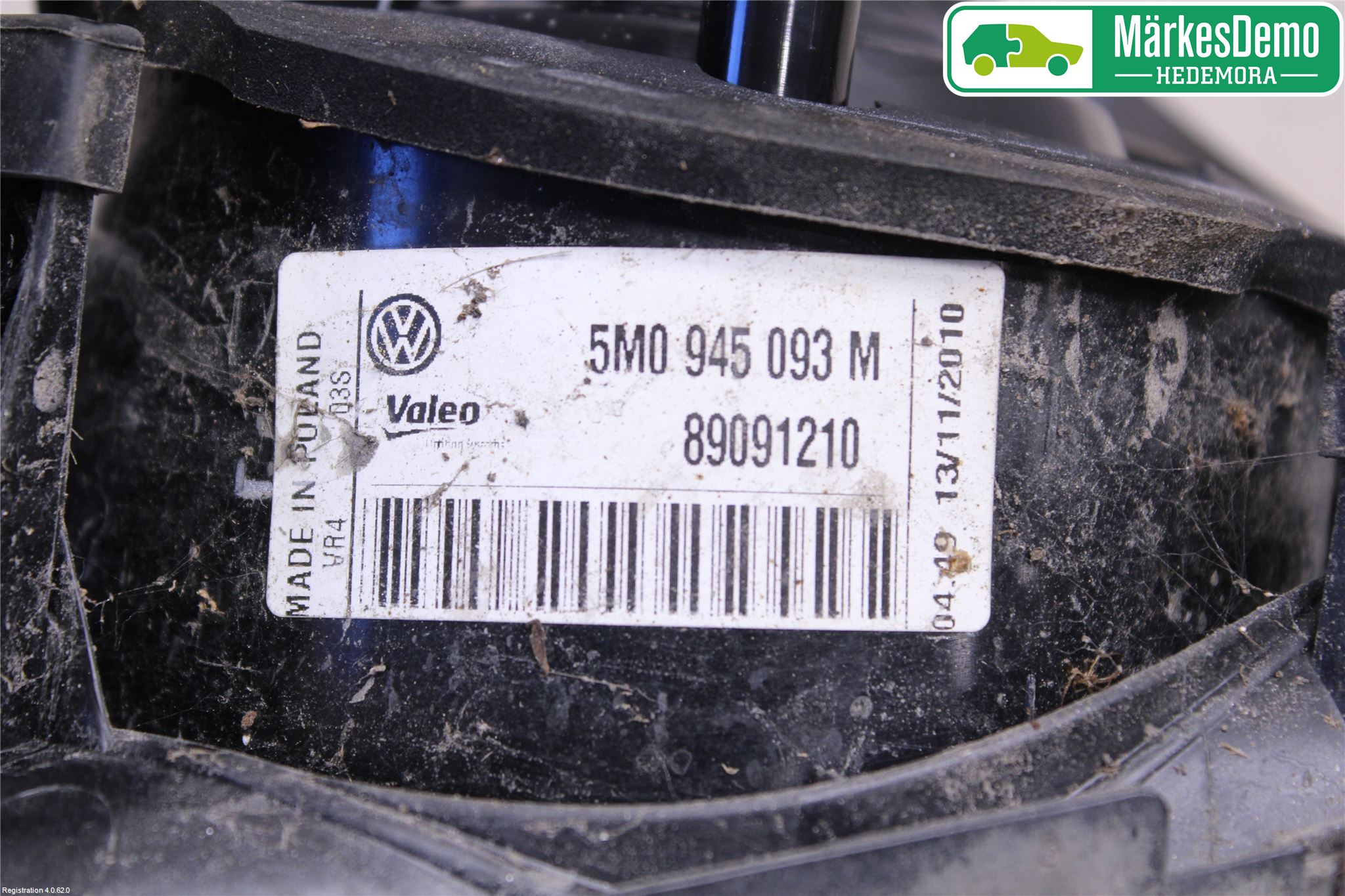 Volkswagen VW GOLF PLUS/CROSS GOLF 04-14 Baklykt Venstre  På Luke(Indre