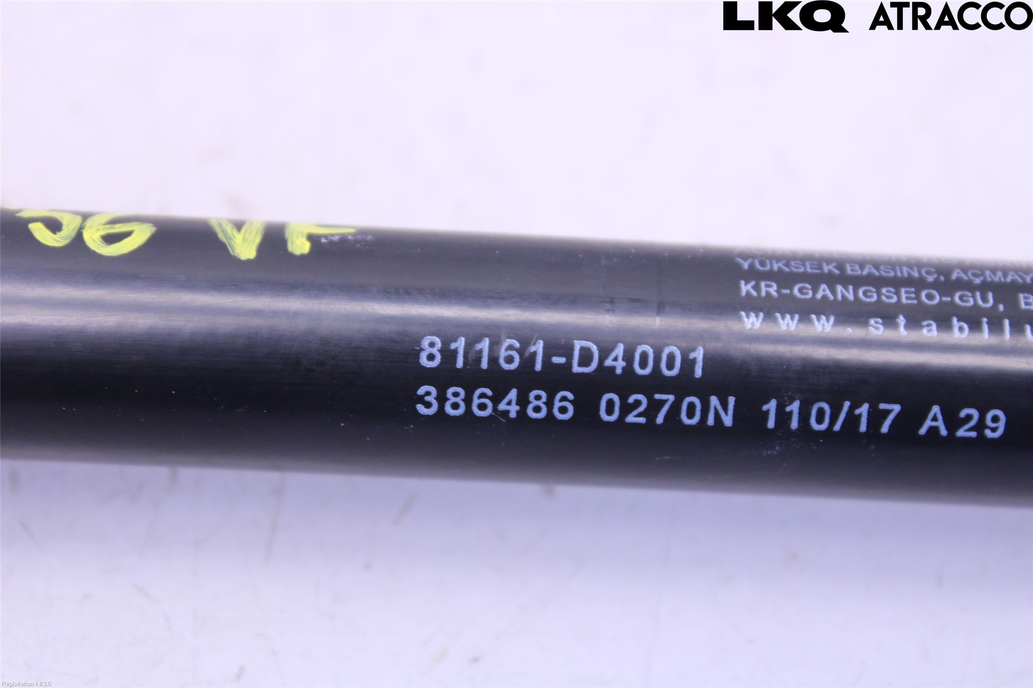 Kia OPTIMA 16-20 Panser Demper-Gassfjær