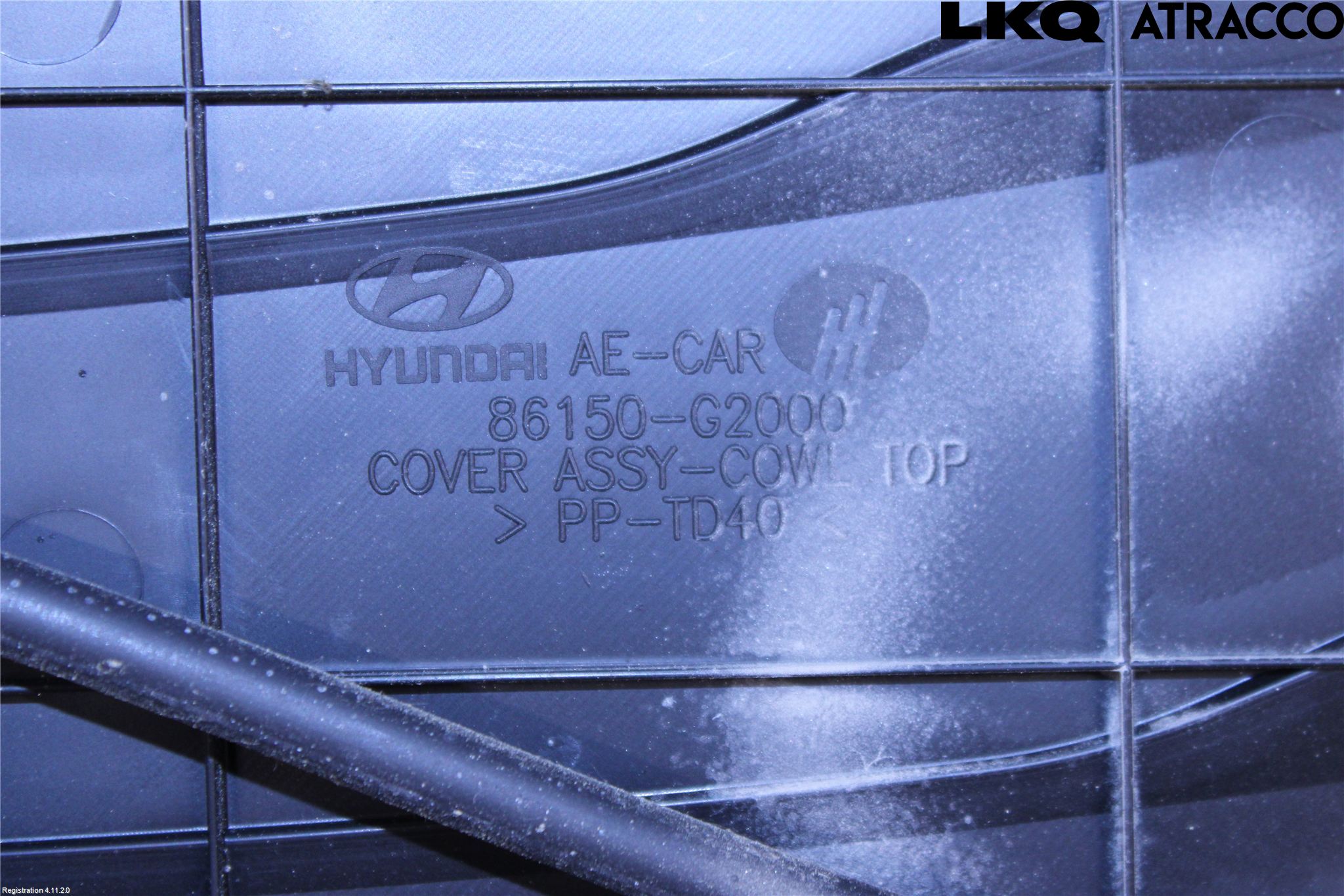 Hyundai IONIQ AE 17-22 Visker Deksel-Grill-Under Frr