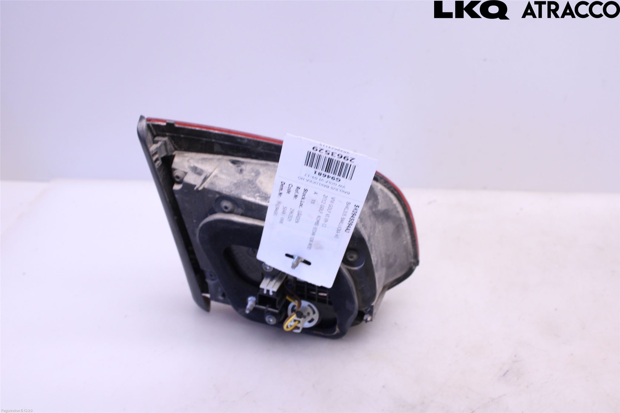 Volkswagen VW GOLF VI 09-13 Baklykt Høyre  På Luke(Indre)
