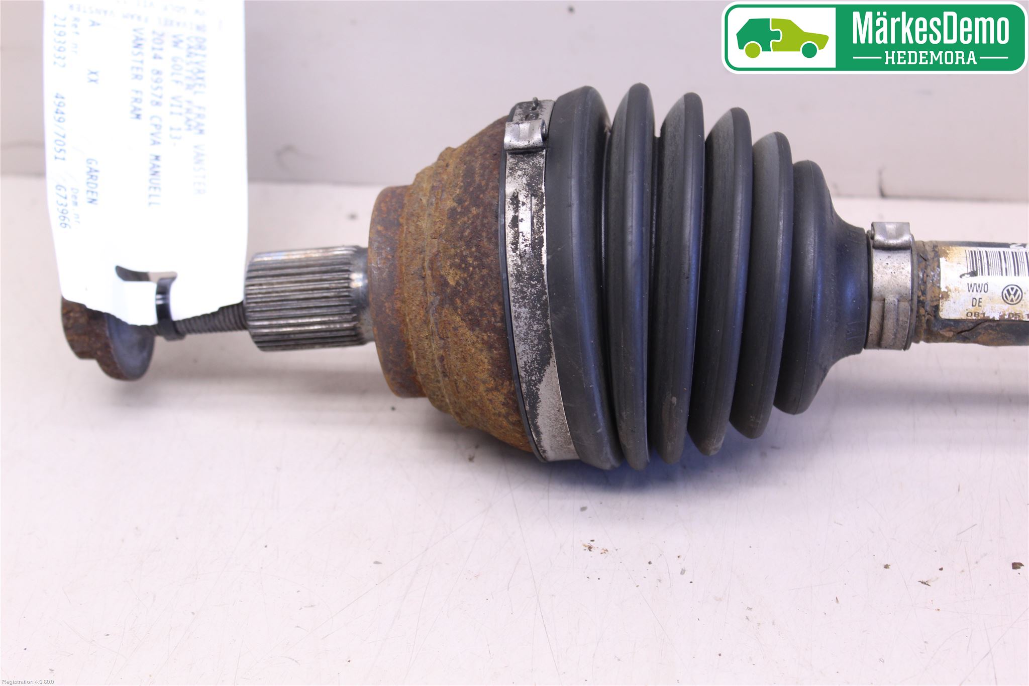 Volkswagen VW GOLF / E-GOLF VII 13-20 Drivaksel Foran Kompl Venstre