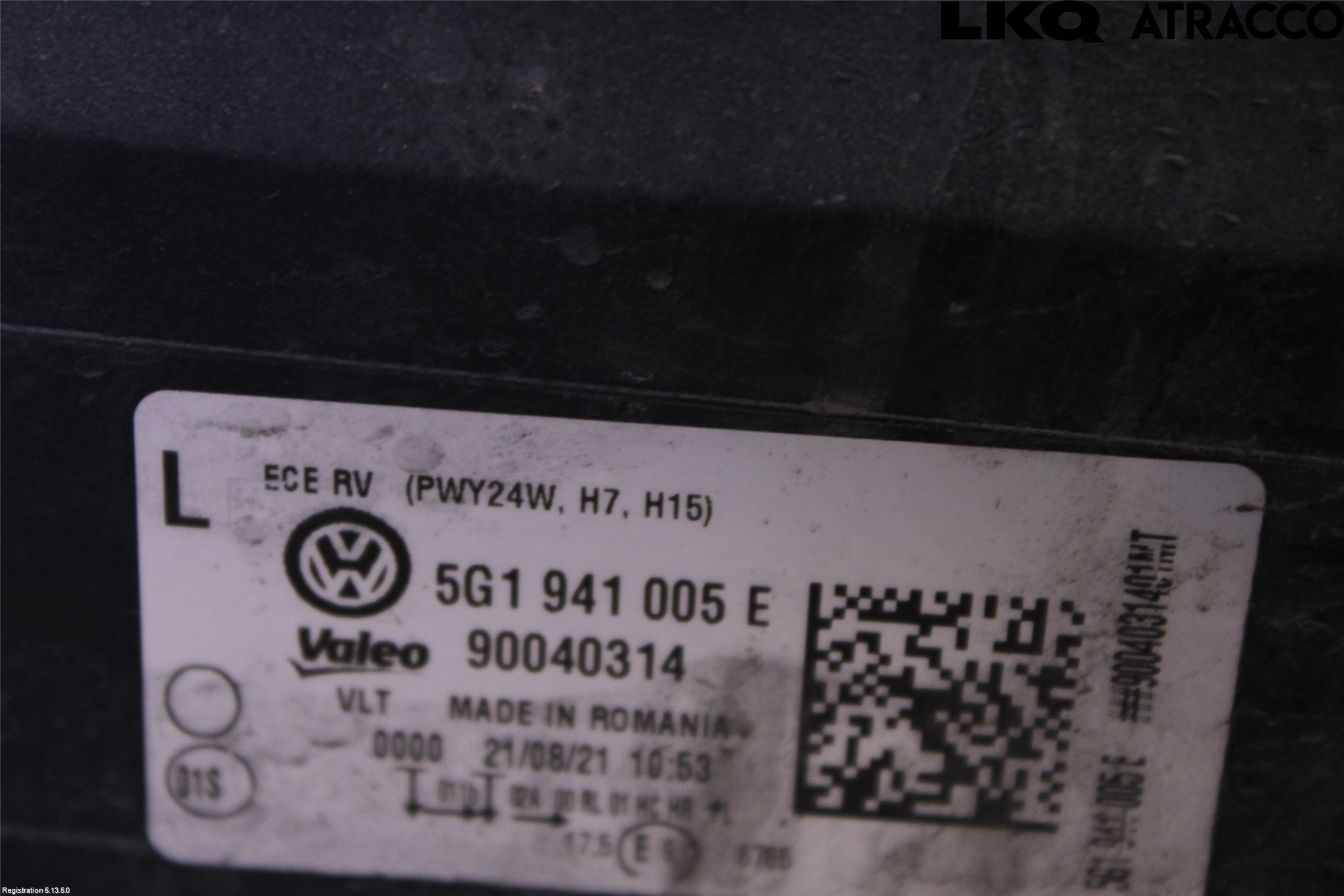 Volkswagen VW GOLF / E-GOLF VII 13-20 Frontlykt Venstre