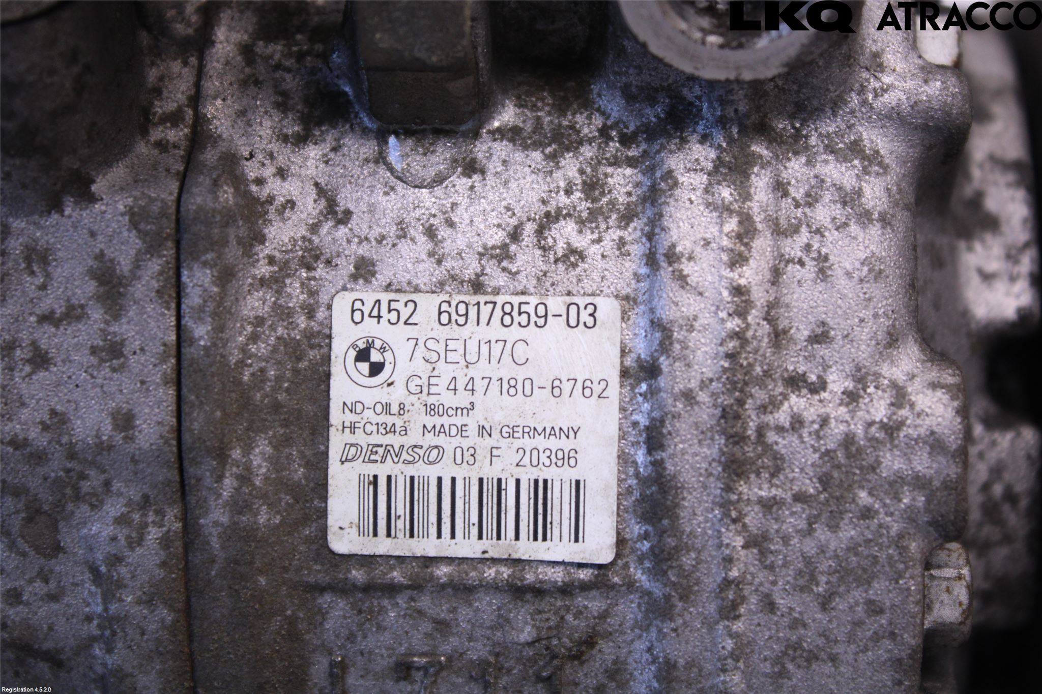 BMW 5 E60/61 Sed/Tou 02-10 Varme Ac Kompressor